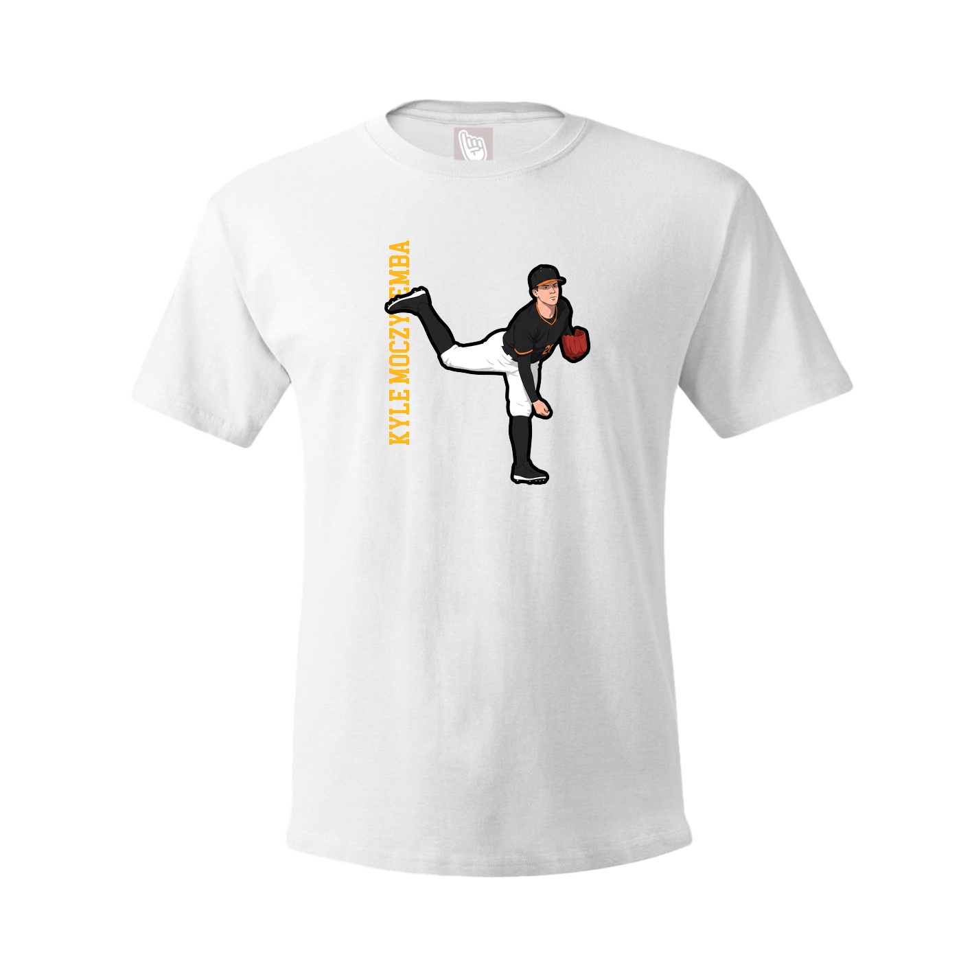 Youth Tee — Name Vertical in White