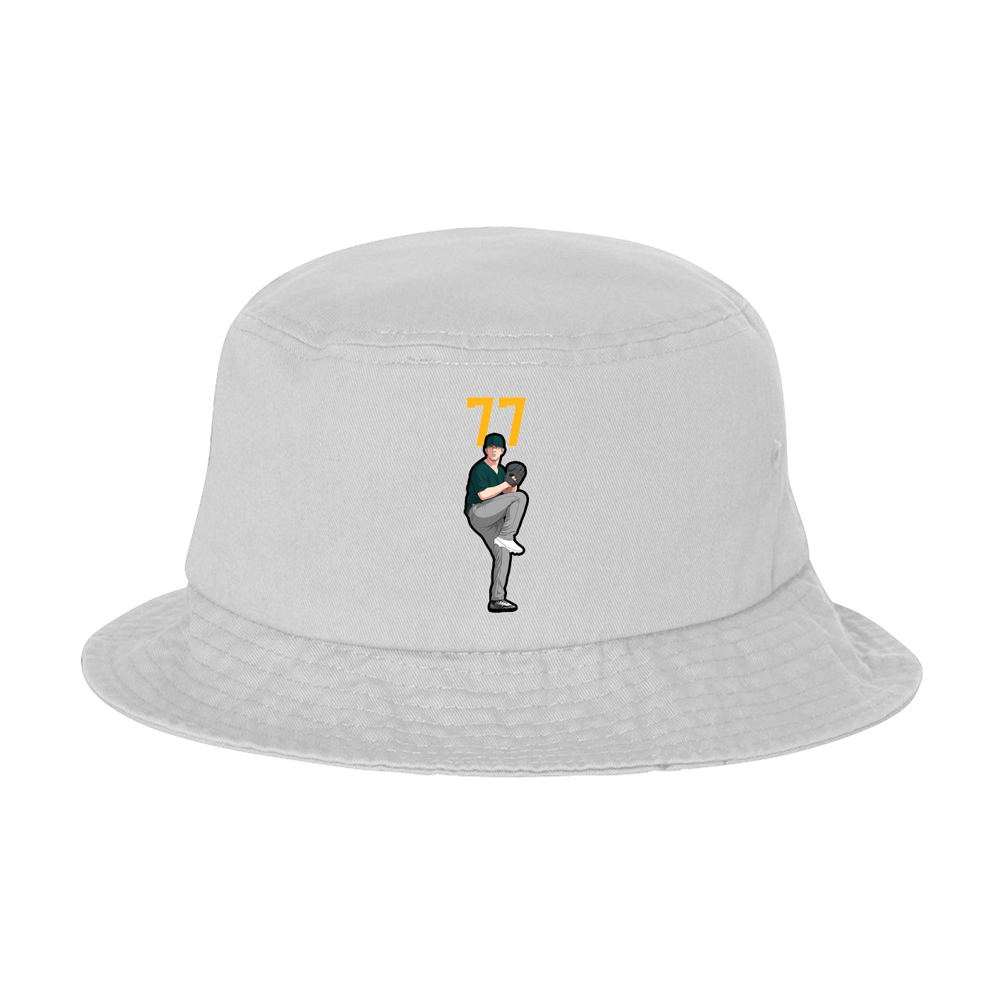 Bucket Cap — Number Top in White
