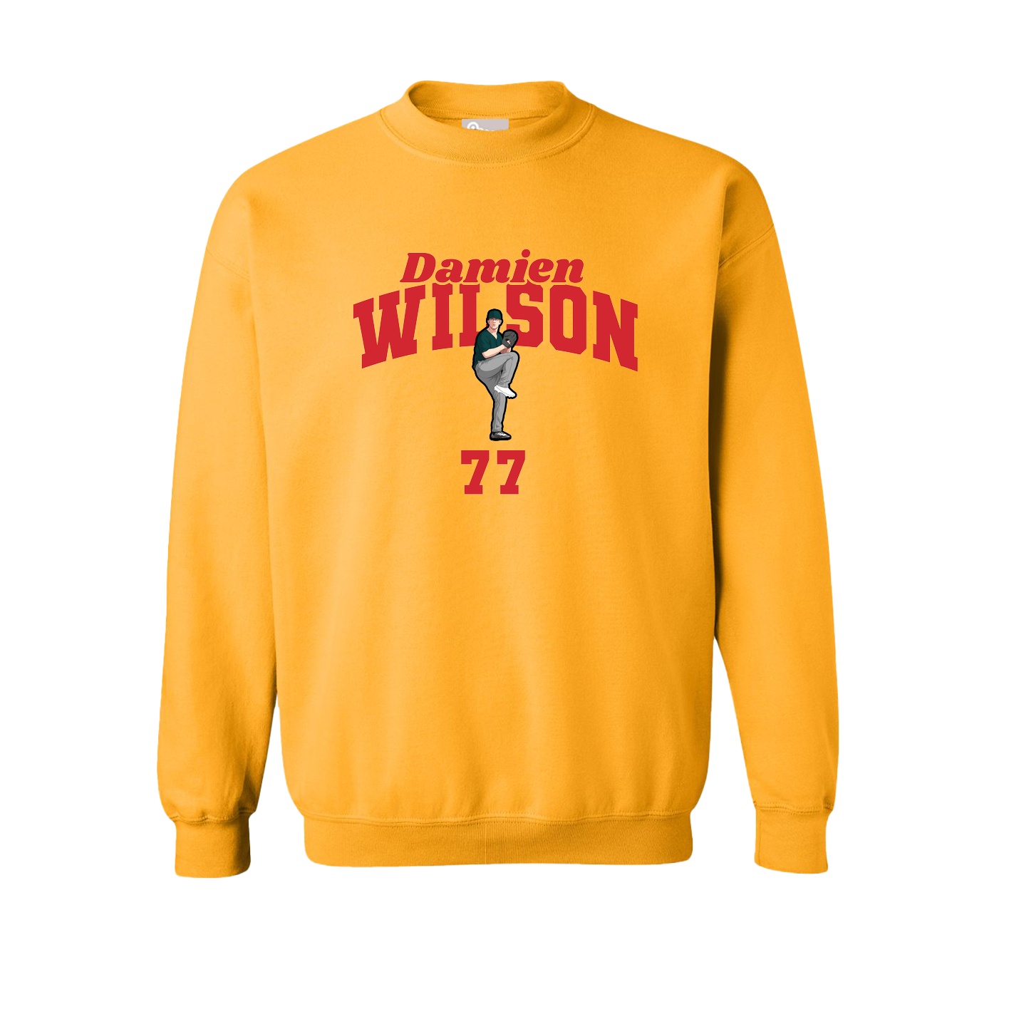 Fleece Crew — Signature Arch in Gold