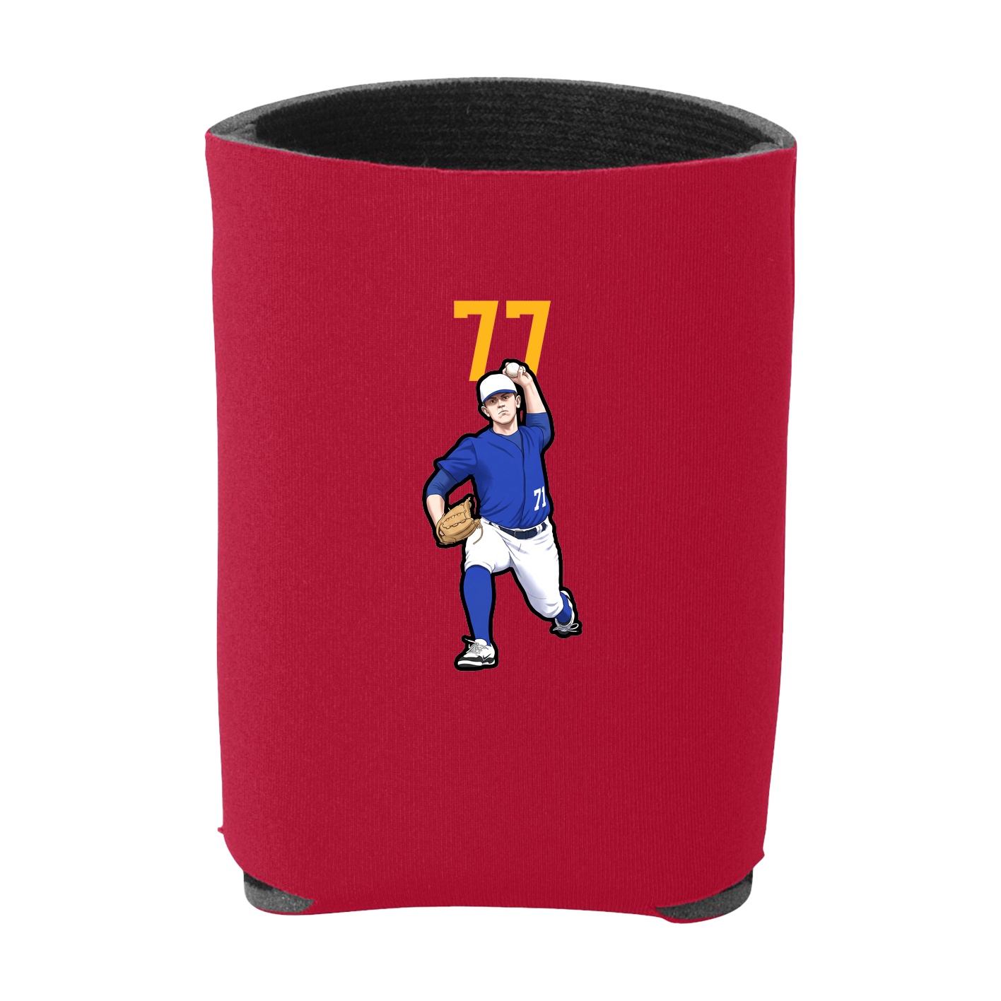 Can Holder — Number Top in Red