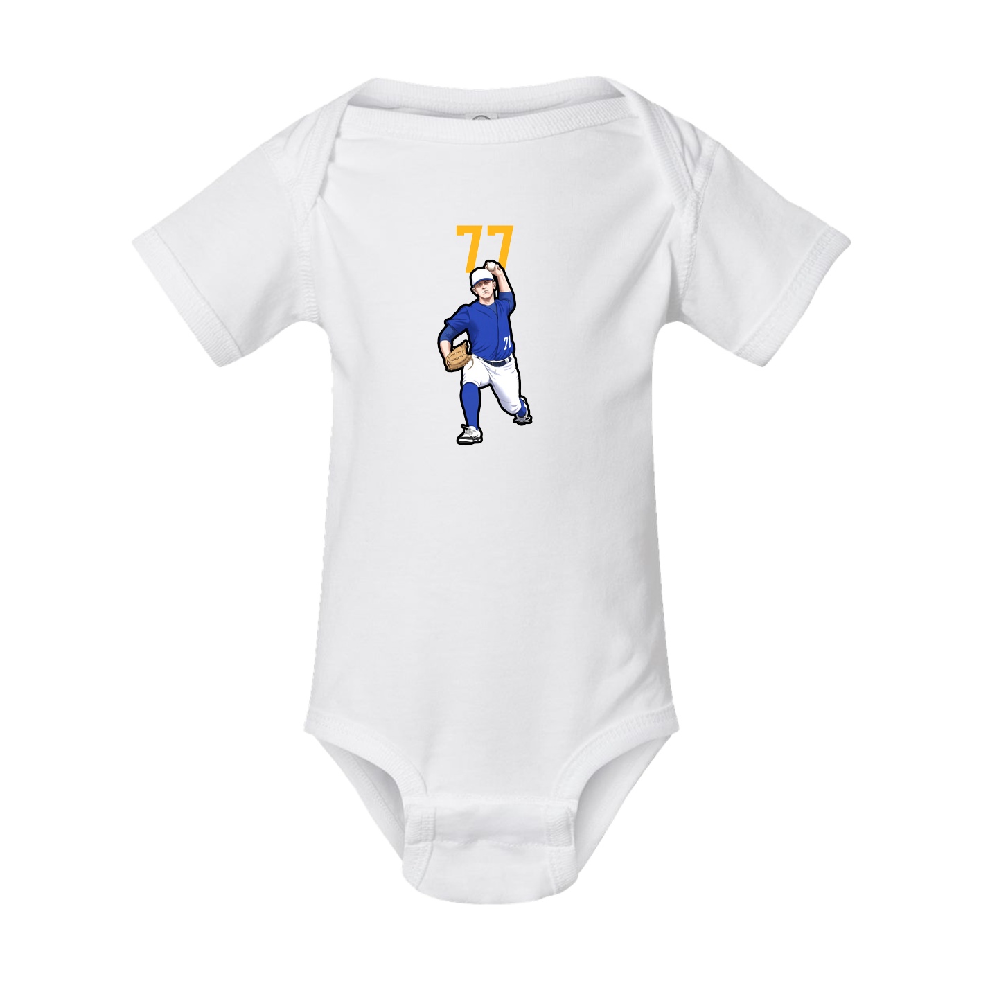 Baby Onesie — Number Top in White