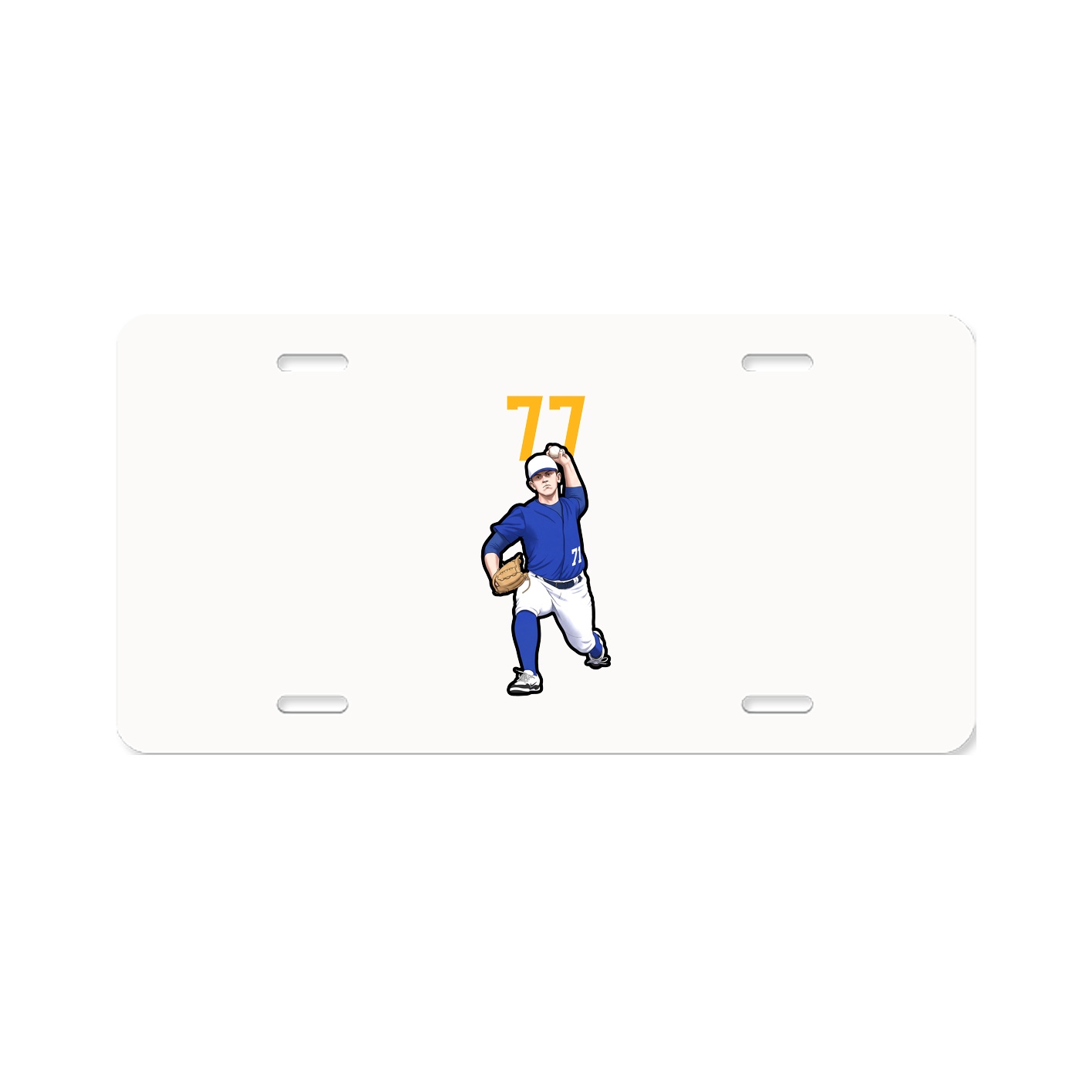 License Plate — Number Top in Classic