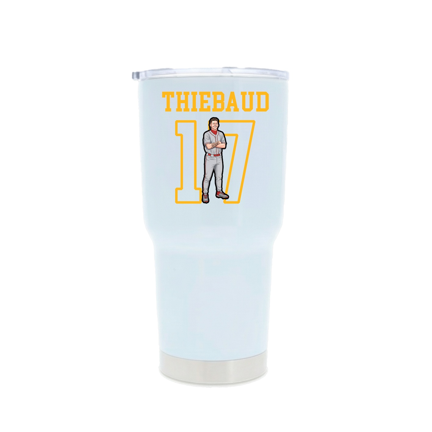 30oz Stainless Steel Tumbler — Shirsey in White