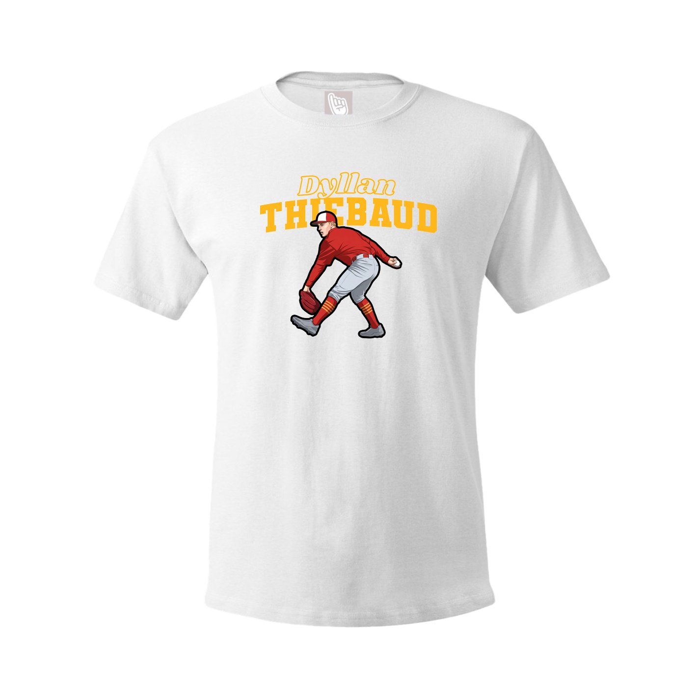 Youth Tee — Name Arch in White