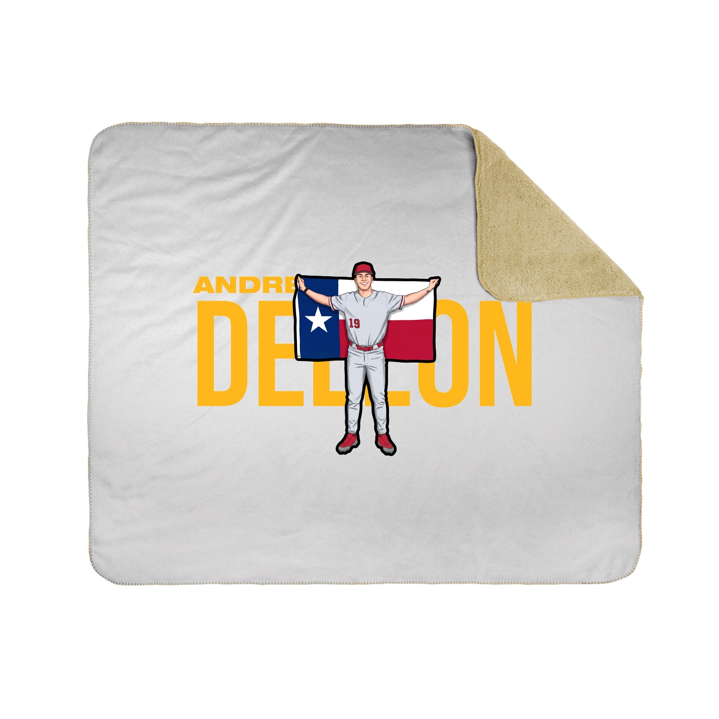 Throw Blanket — Player Name in White