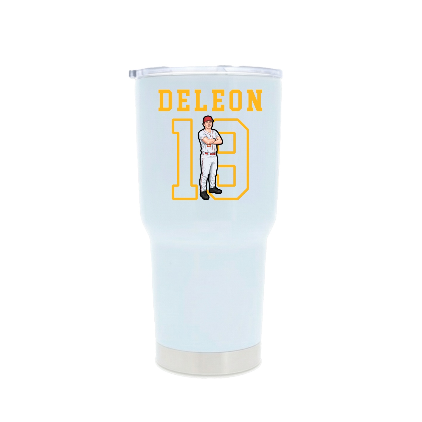 30oz Stainless Steel Tumbler — Shirsey in White