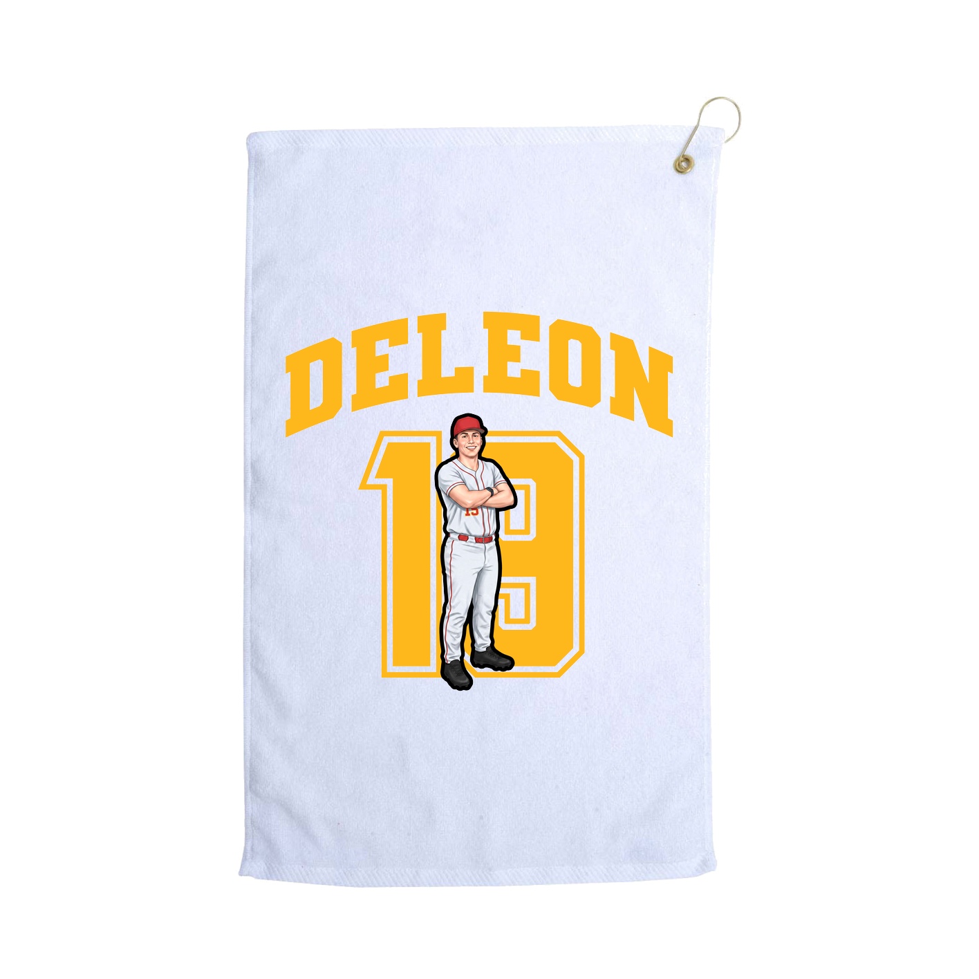 Golf Towel — Number in White