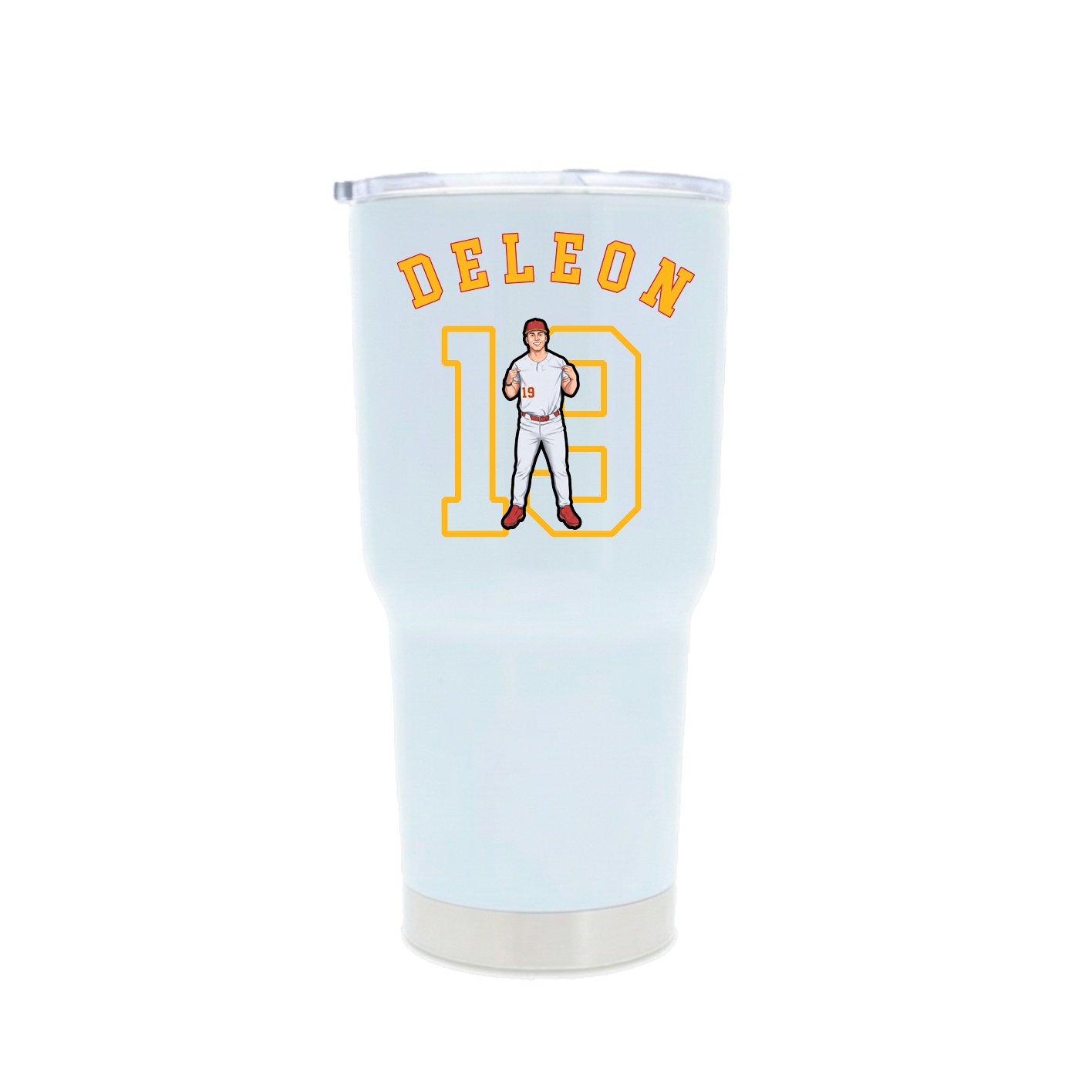 30oz Stainless Steel Tumbler — Shirsey Arch in White