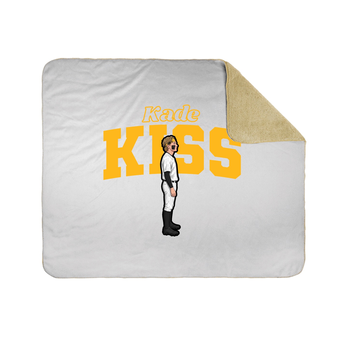 Throw Blanket — Name Arch in White