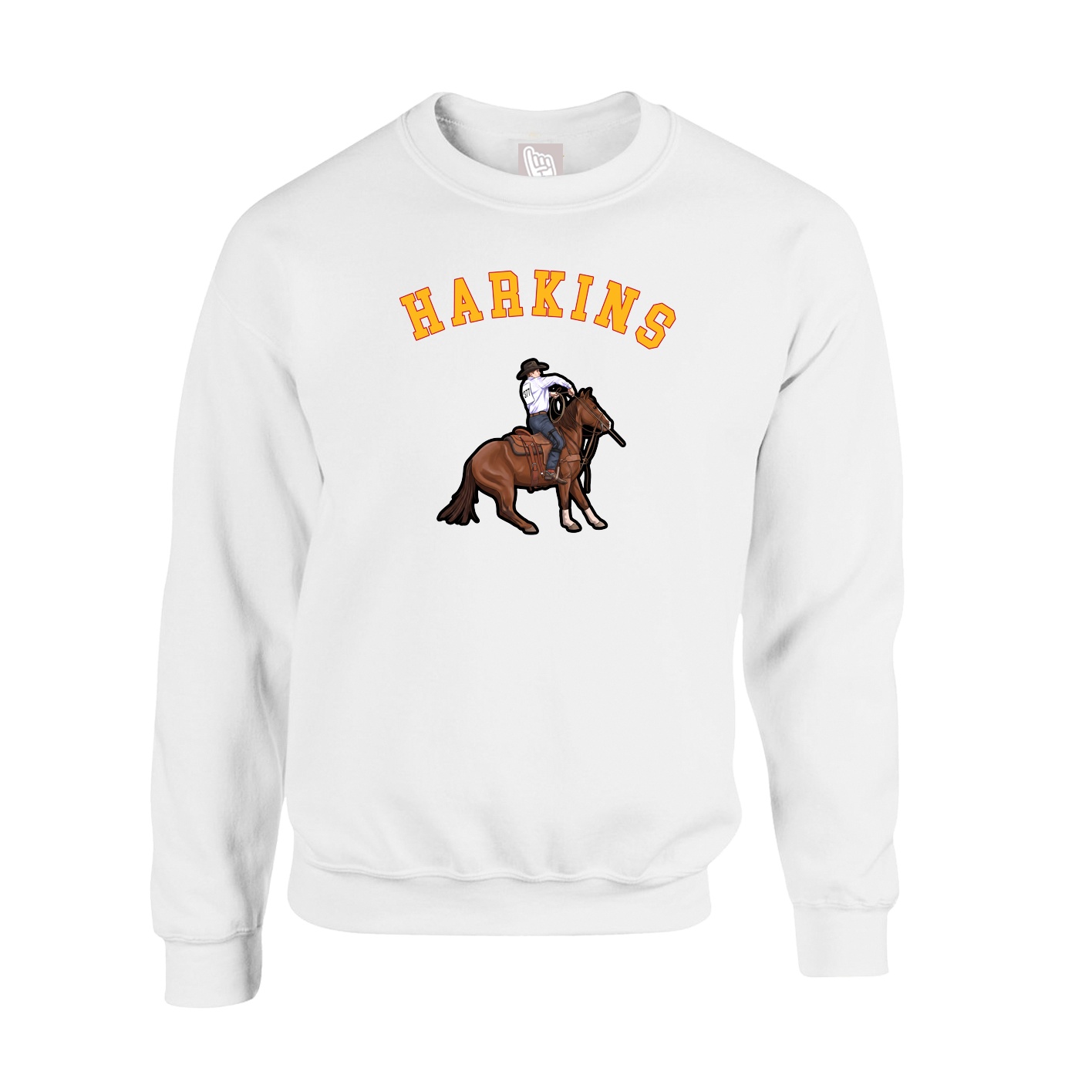 Fleece Crew — Shirsey Arch in White