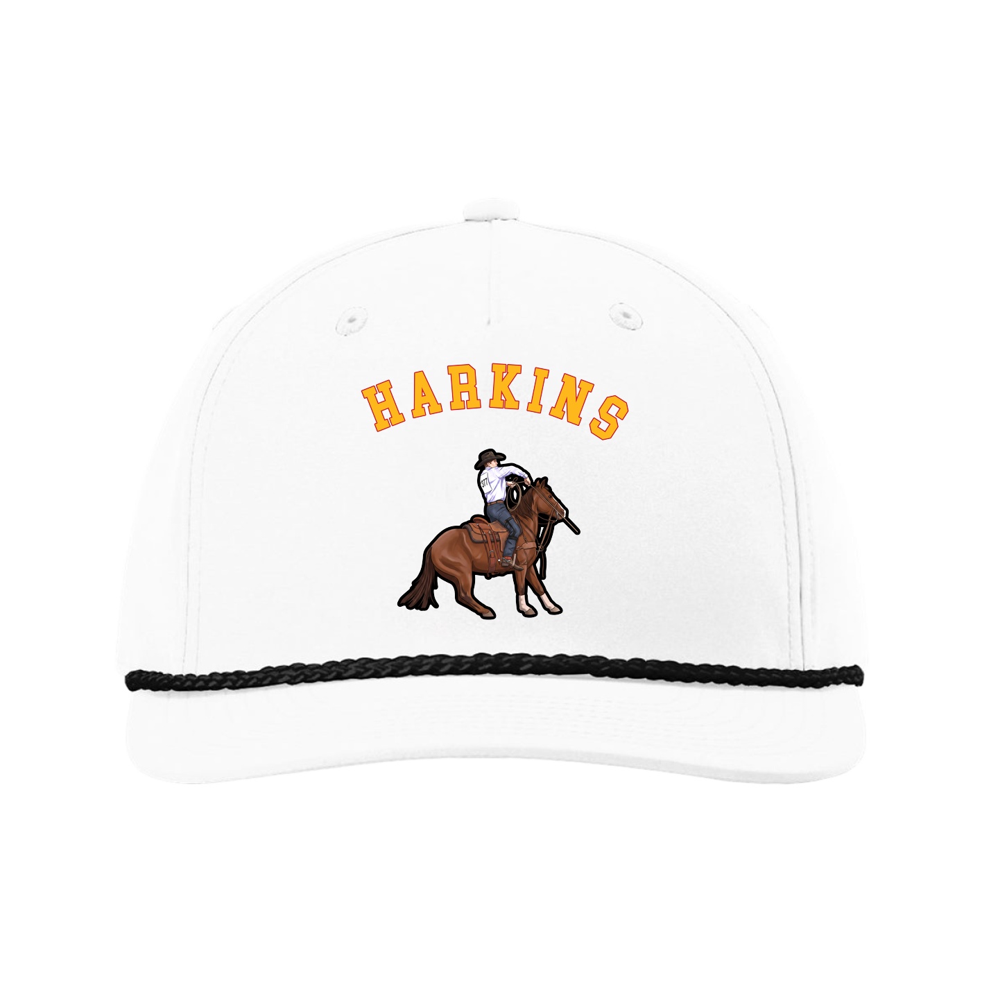 Five-Panel Classic Rope Cap — Shirsey Arch in White