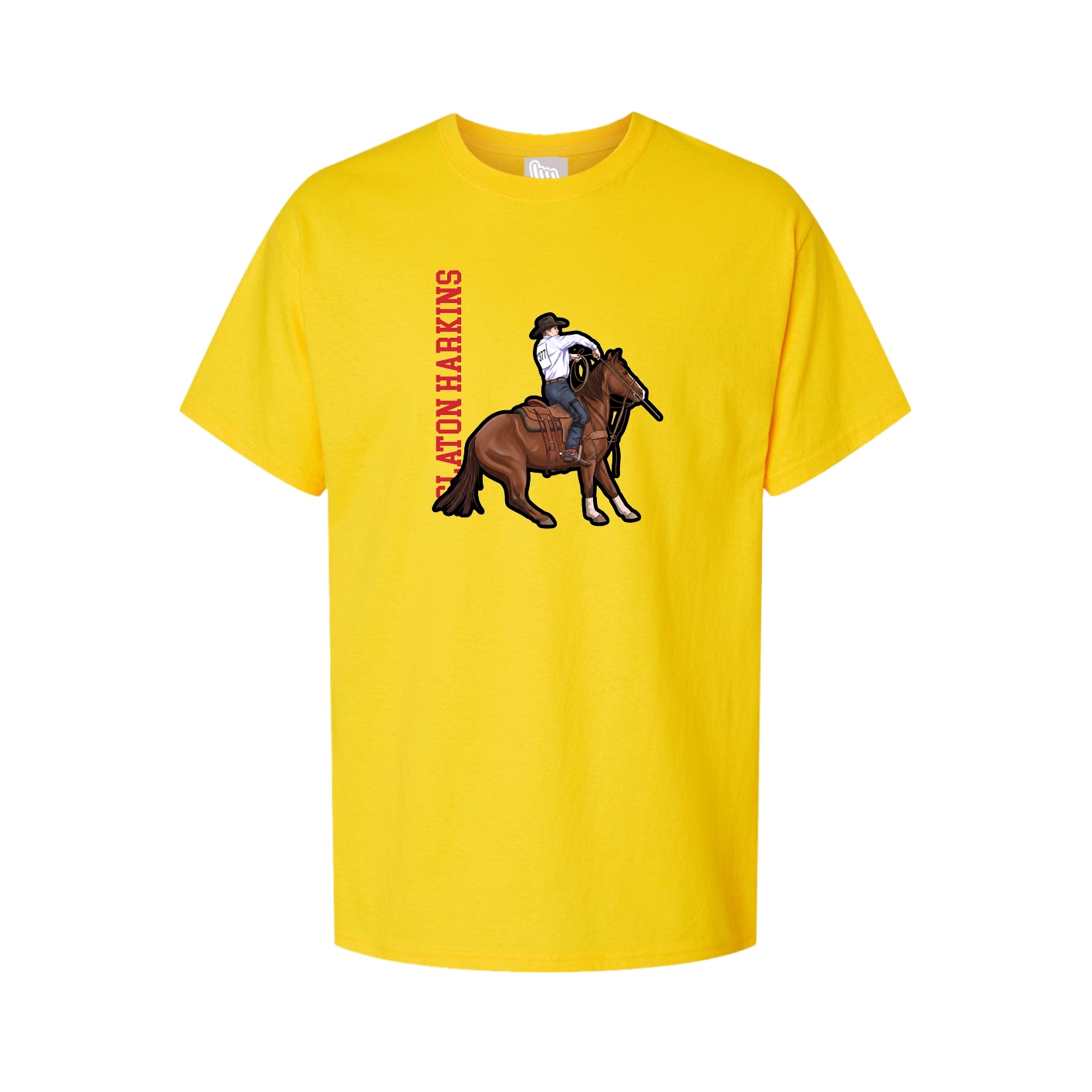 Youth Tee — Name Vertical in Gold