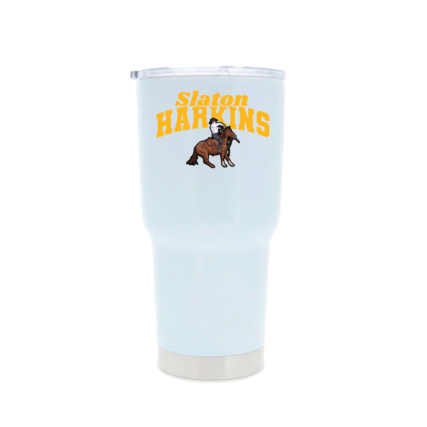 30oz Stainless Steel Tumbler — Signature Arch in White