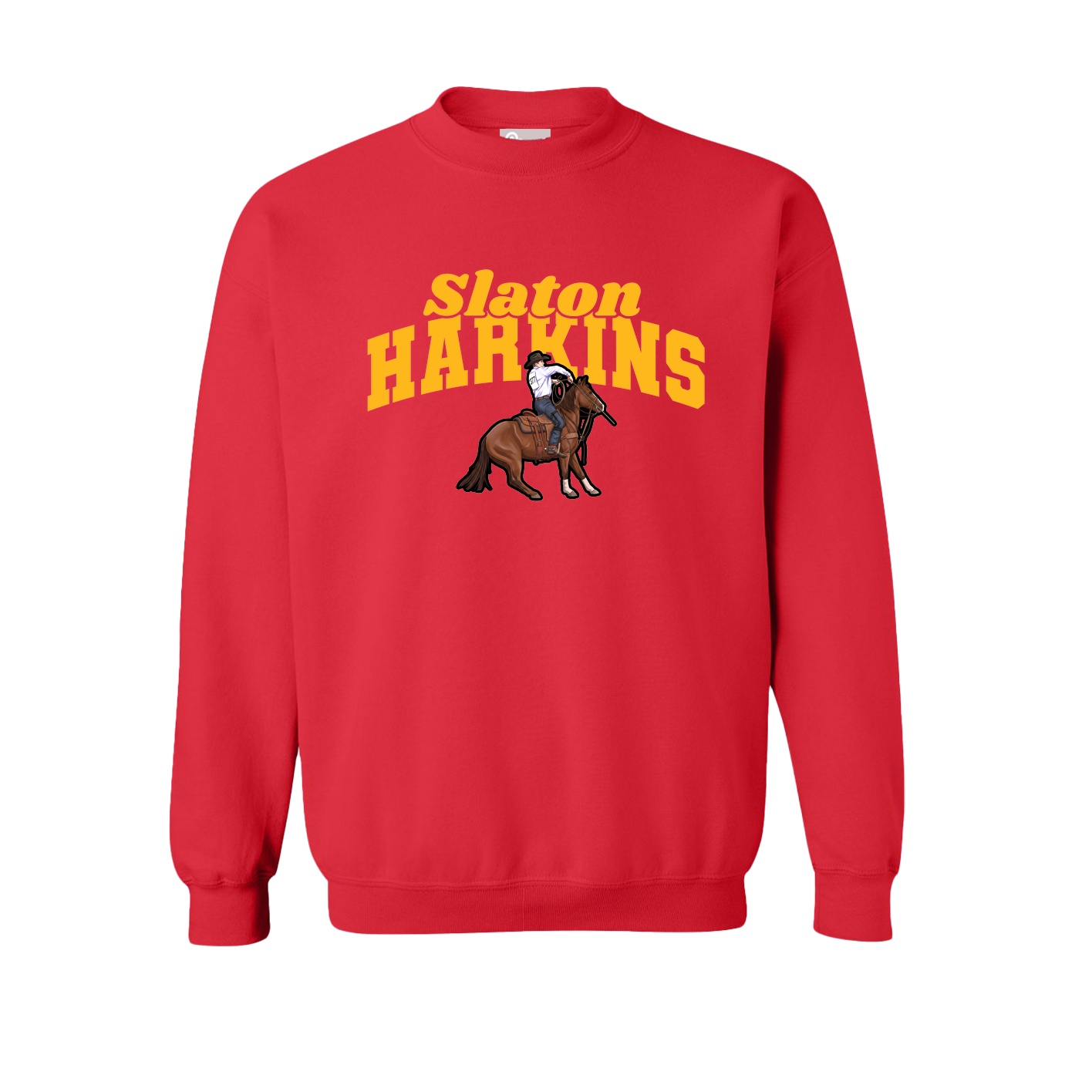 Fleece Crew — Signature Arch in Red