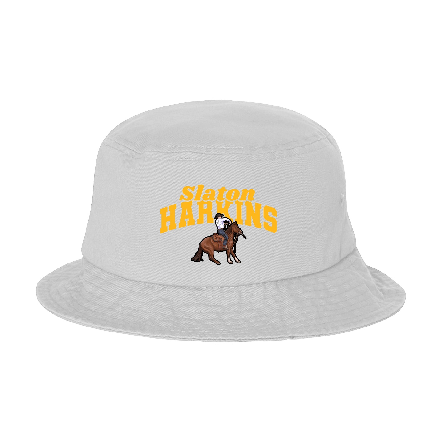 Bucket Cap — Signature Arch in White
