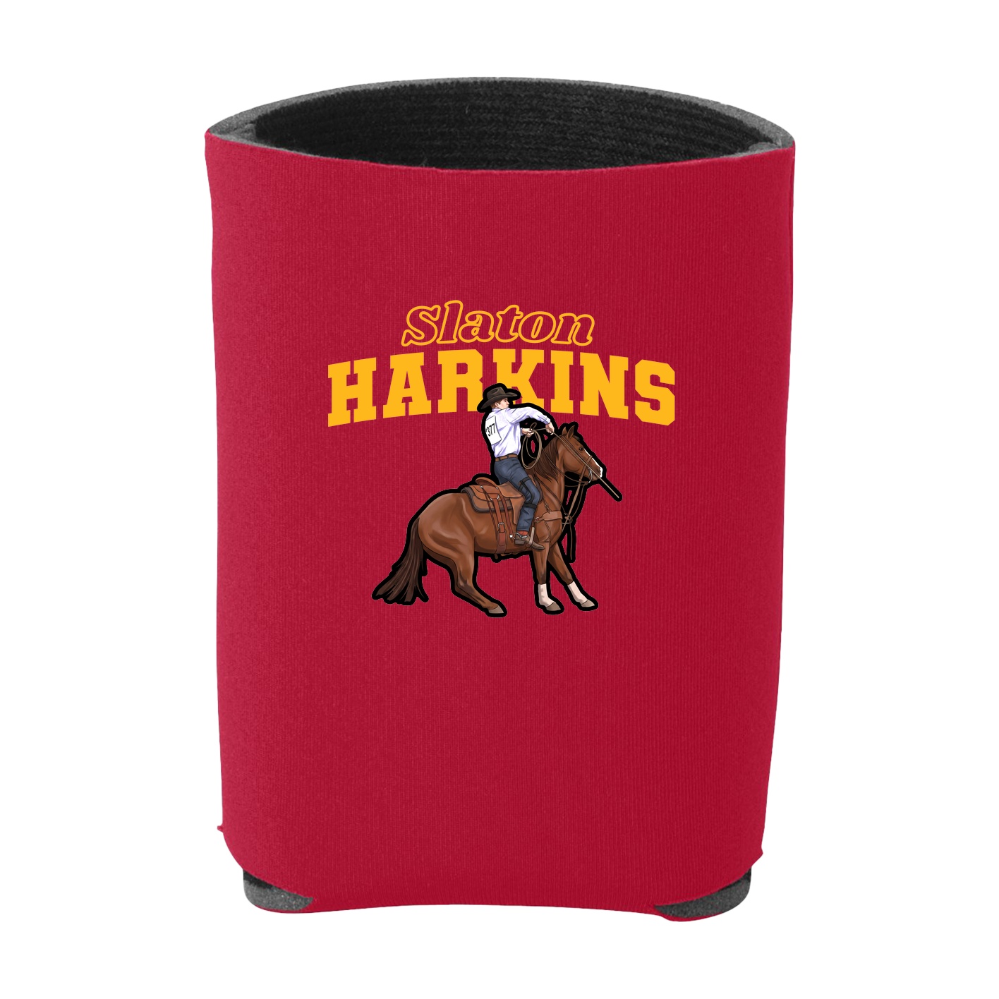 Can Holder — Name Arch in Red