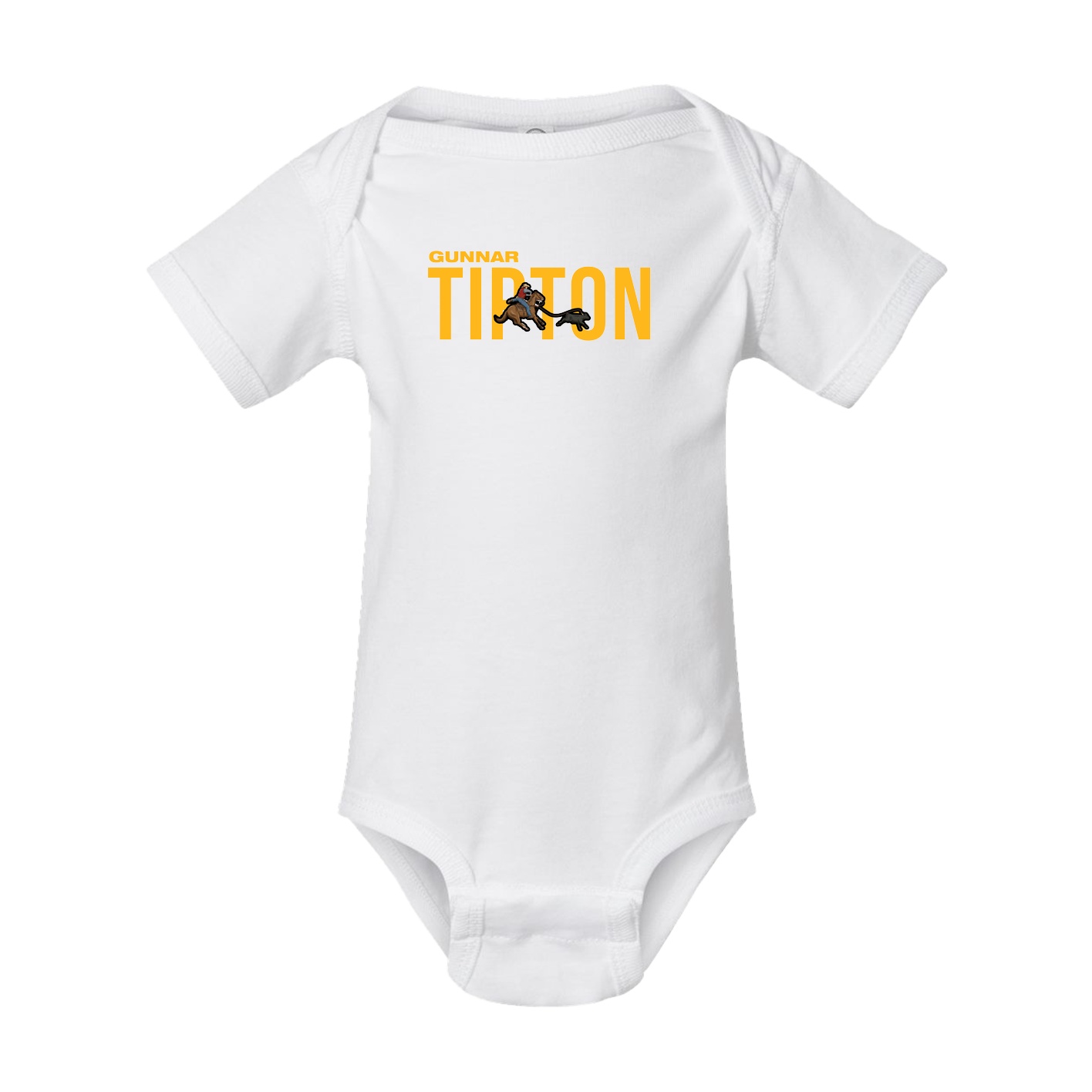 Baby Onesie — Player Name in White