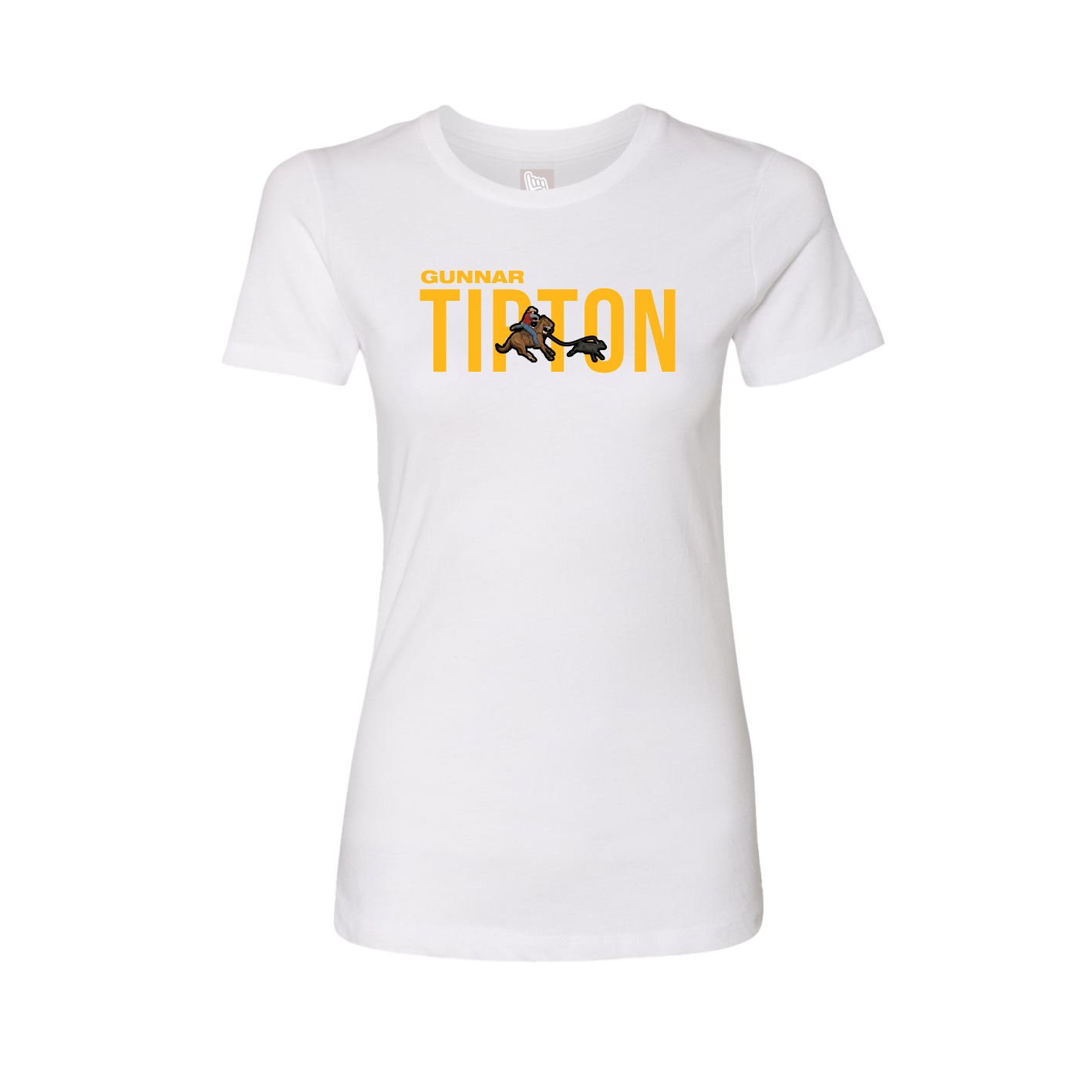 Fitted Women's Tee — Player Name in White