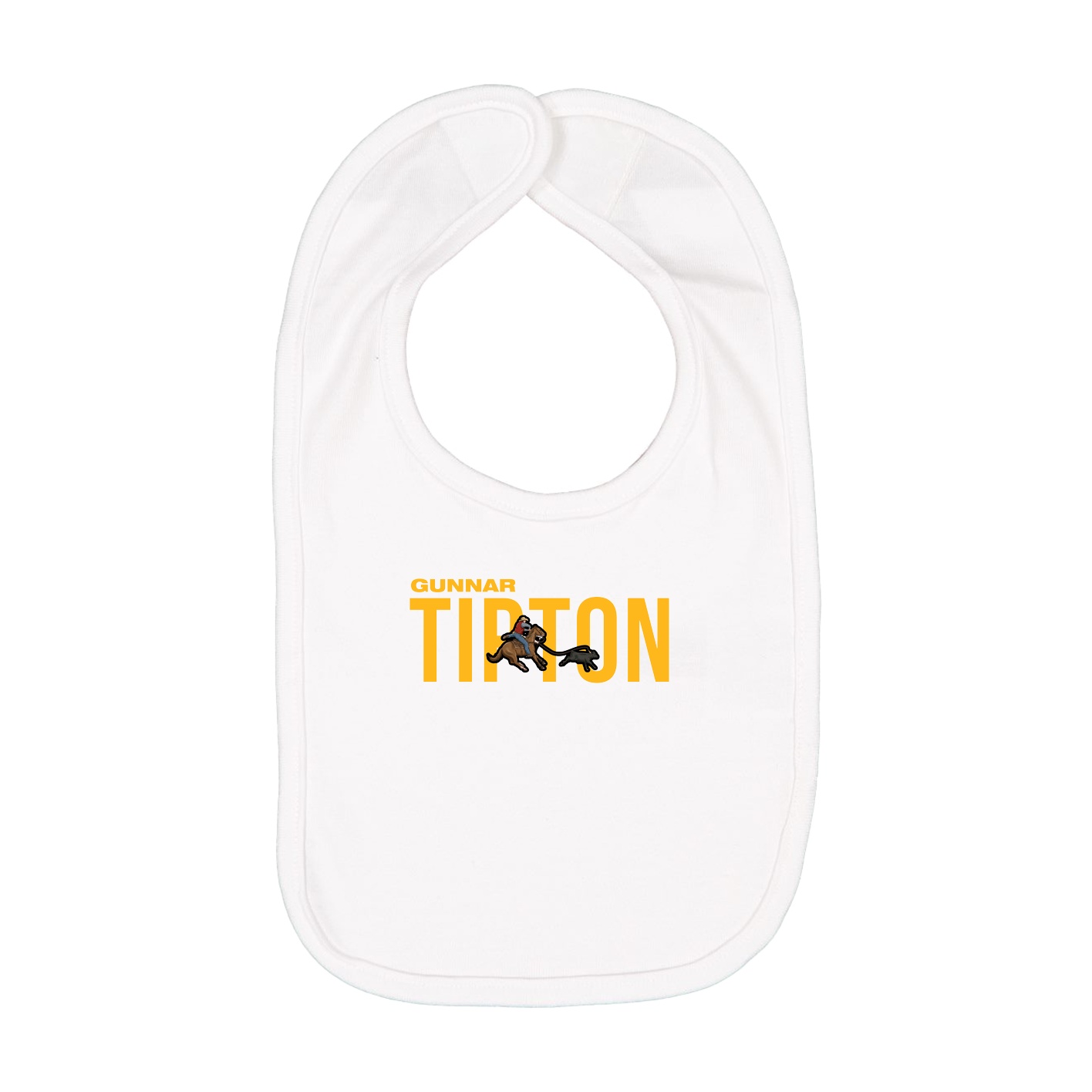 Infant Bib — Player Name in White
