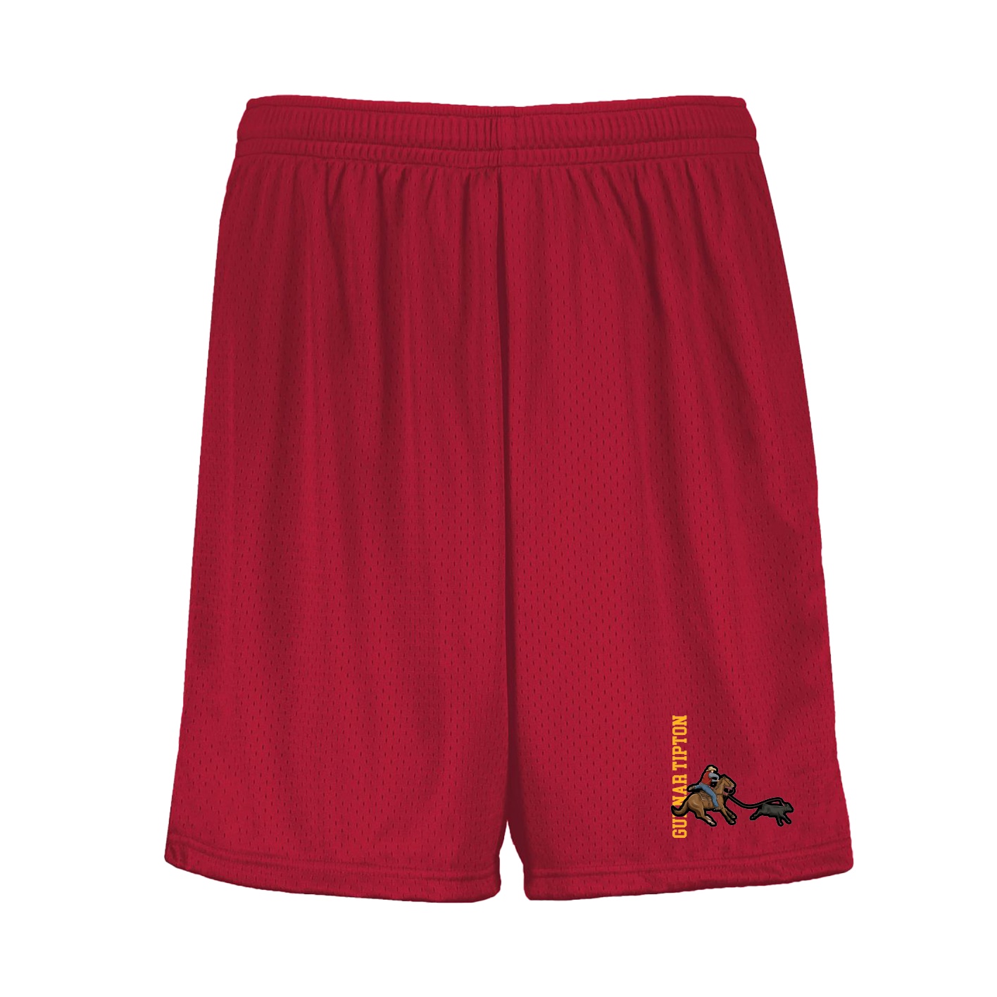 Shorts — Name Vertical in Red