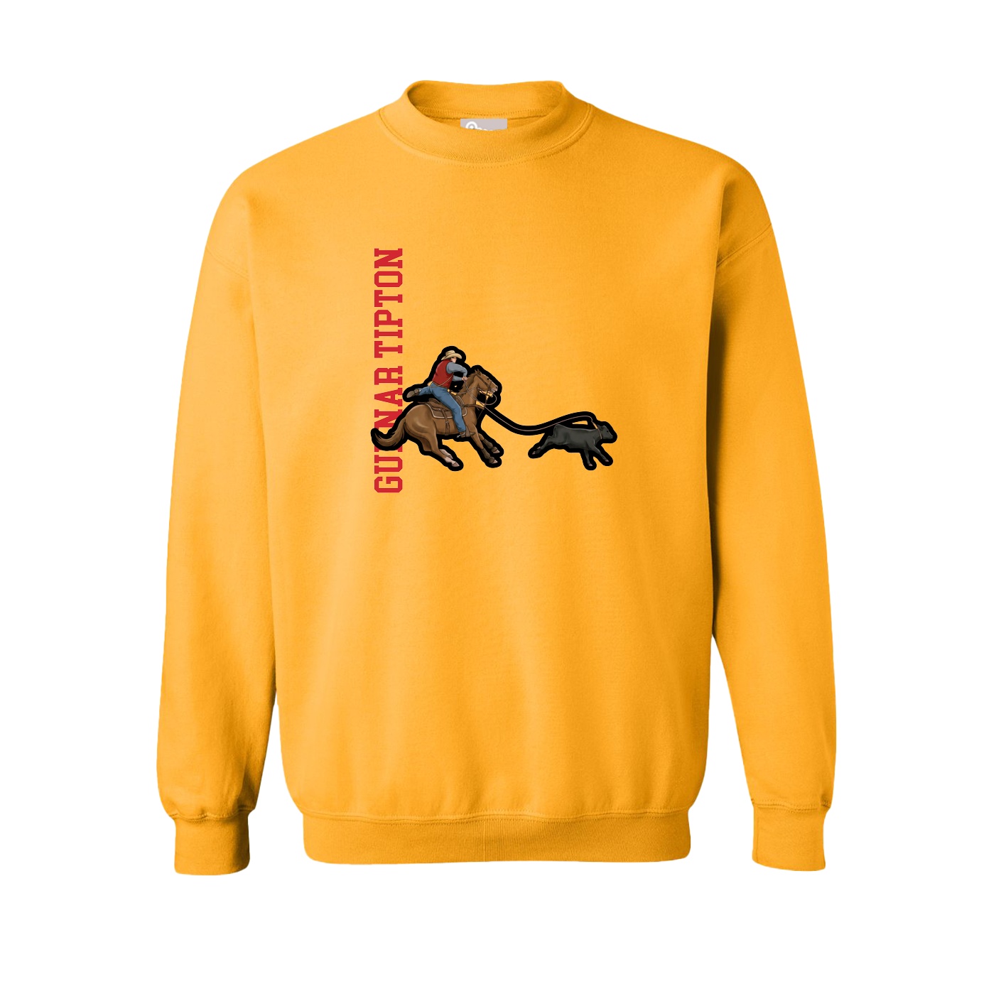 Fleece Crew — Name Vertical in Gold