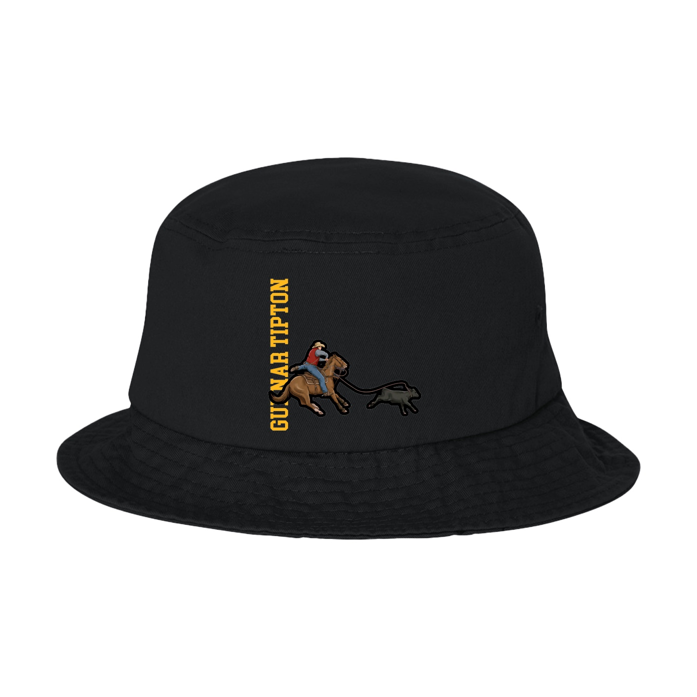 Bucket Cap — Name Vertical in Black