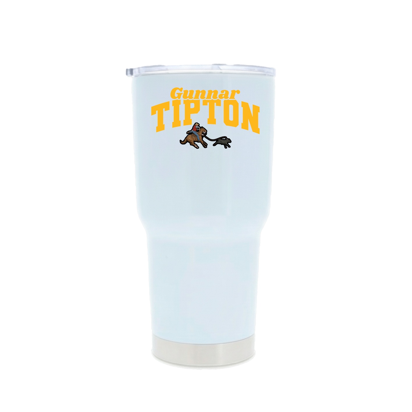 30oz Stainless Steel Tumbler — Signature Arch in White