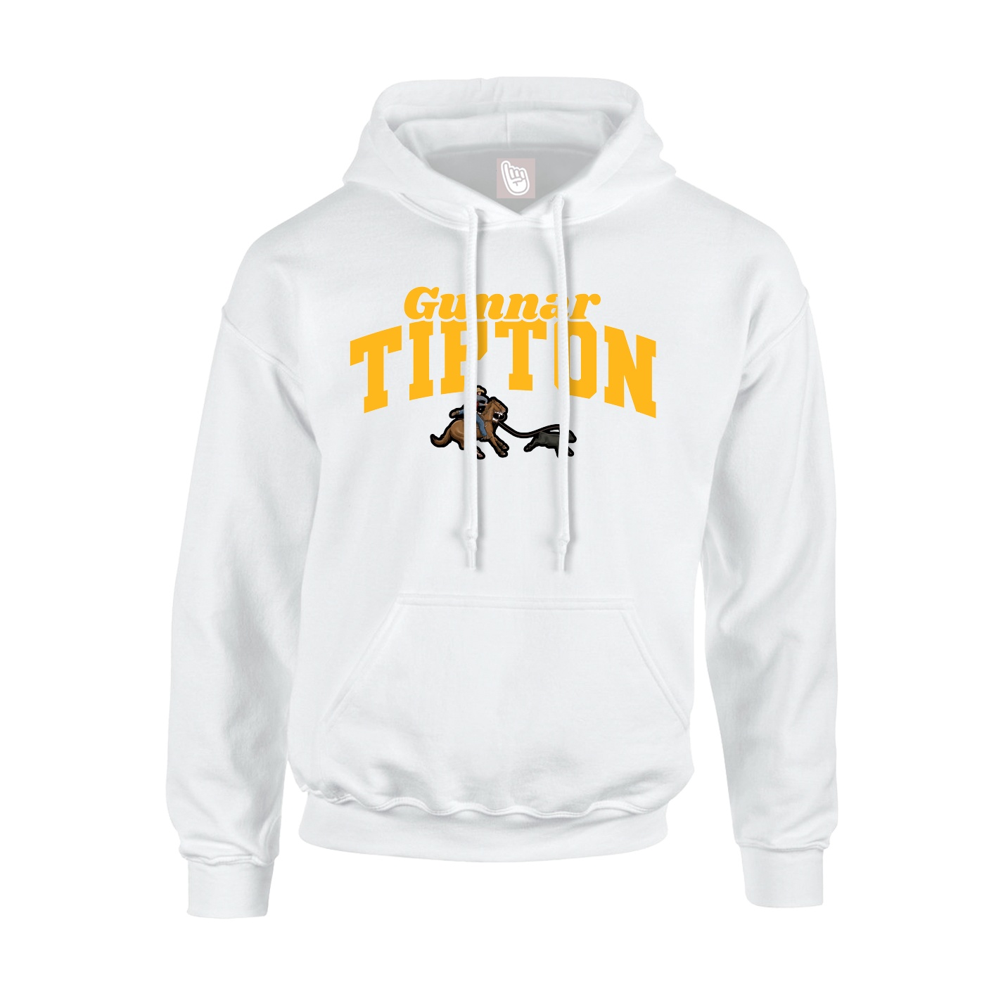 Youth Hoodie — Signature Arch in White