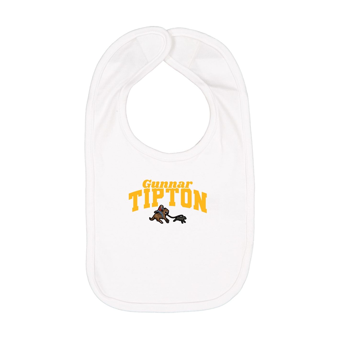 Infant Bib — Signature Arch in White
