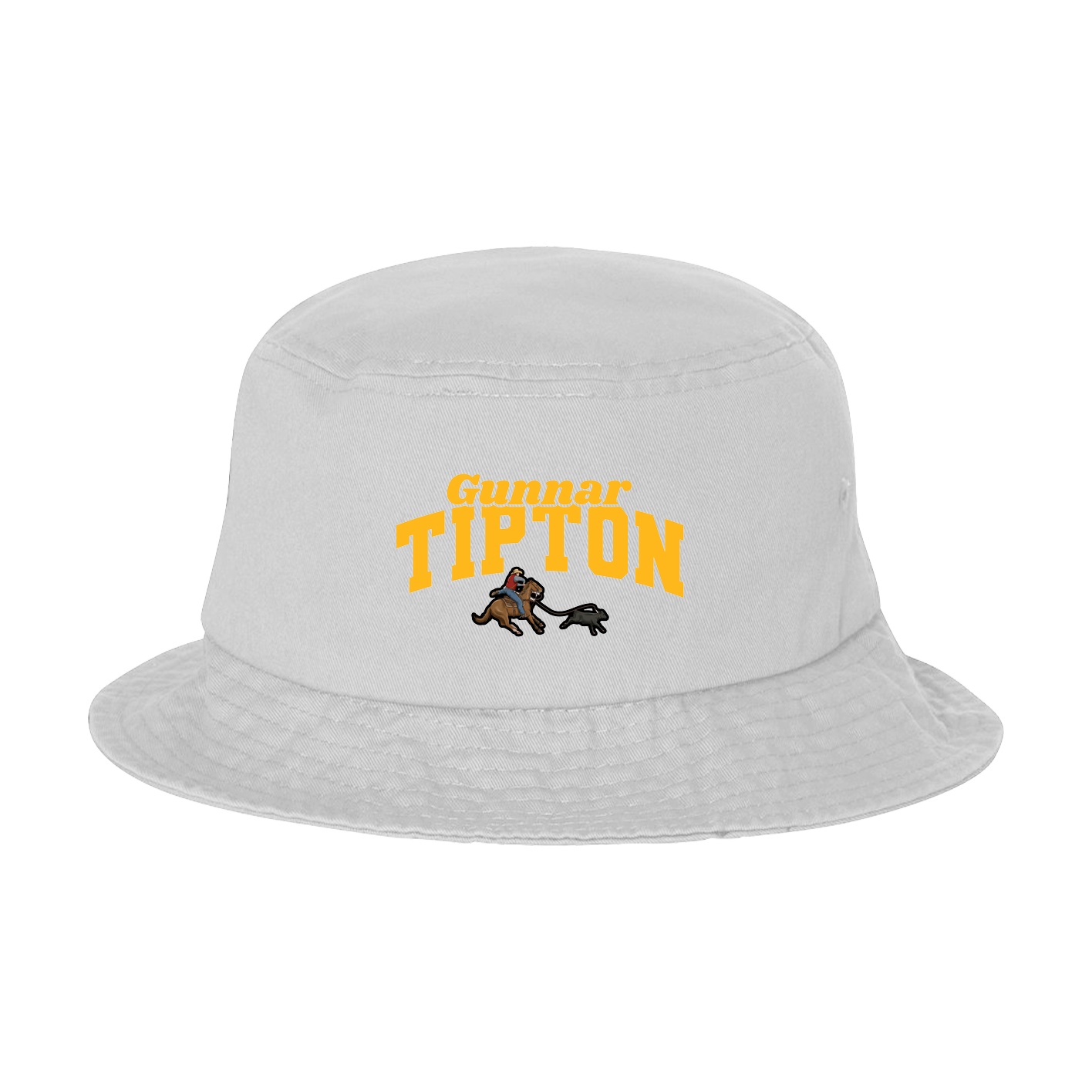 Bucket Cap — Signature Arch in White