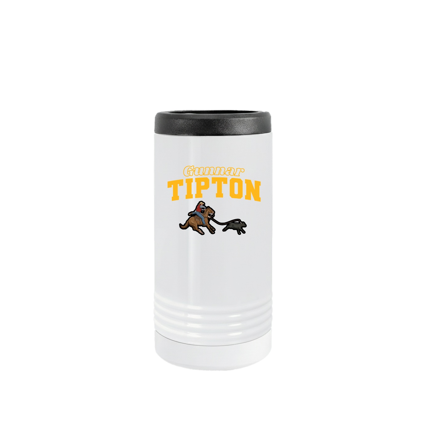 Slim Beverage Holder — Name Arch in White