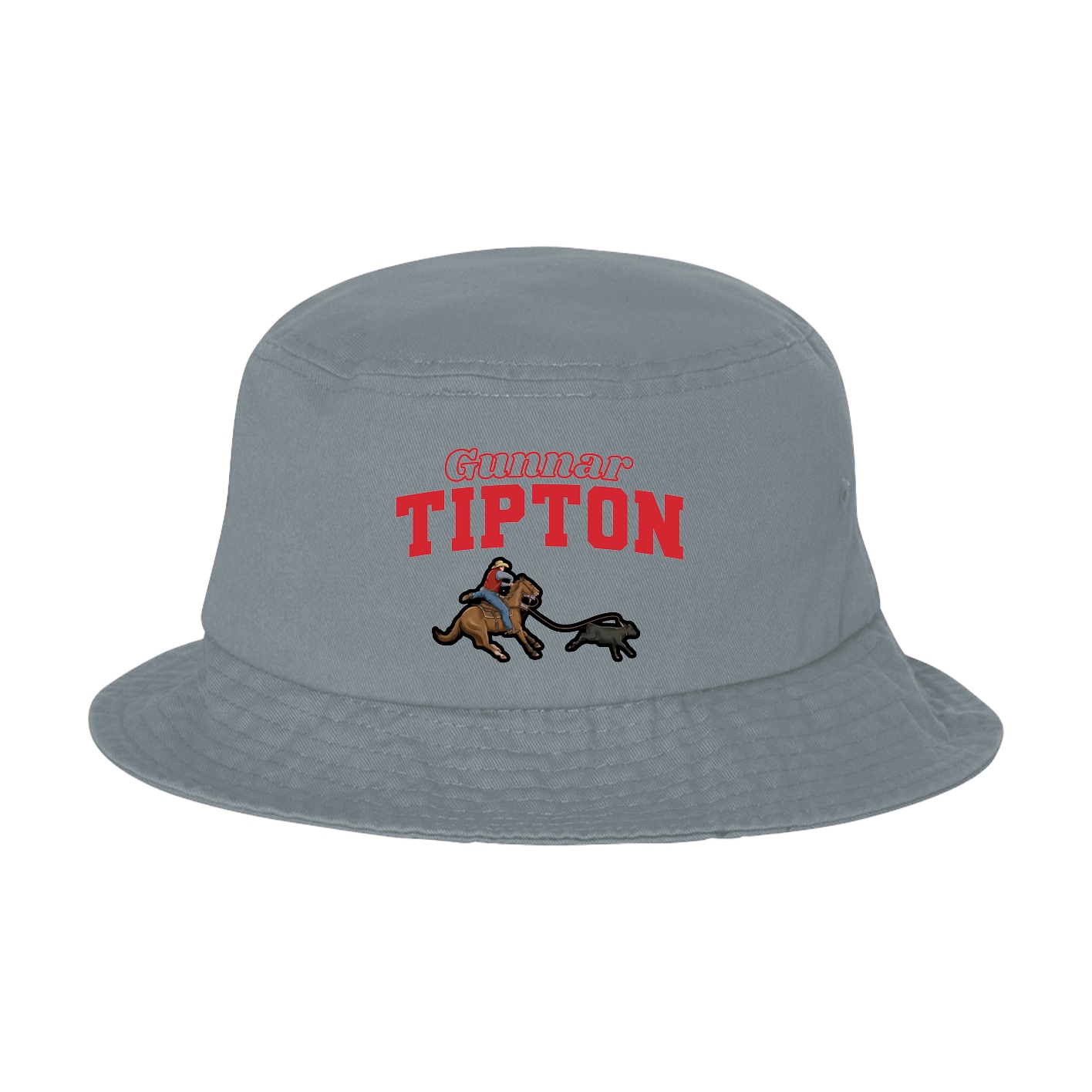 Bucket Cap — Name Arch in Grey