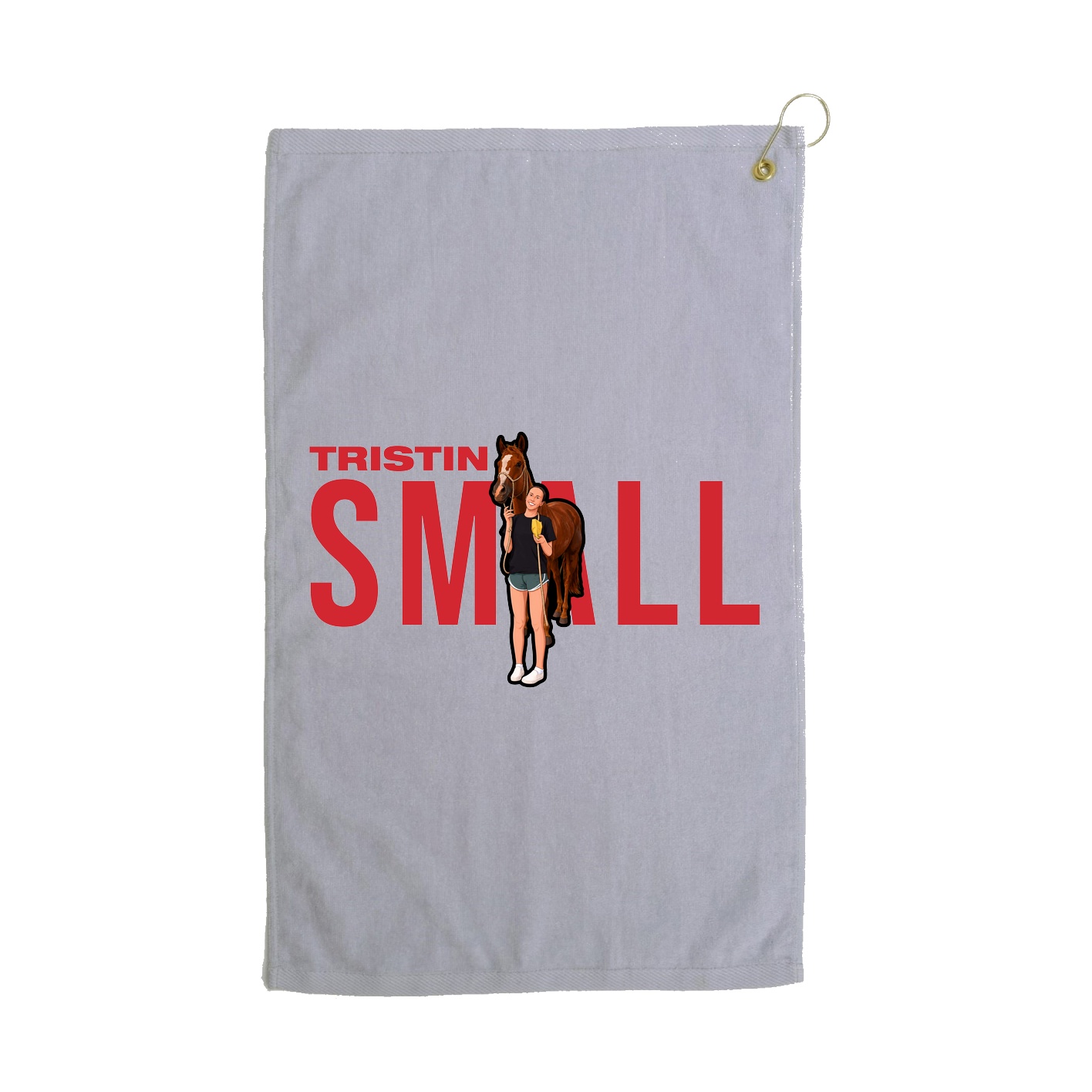 Golf Towel — Player Name in Grey