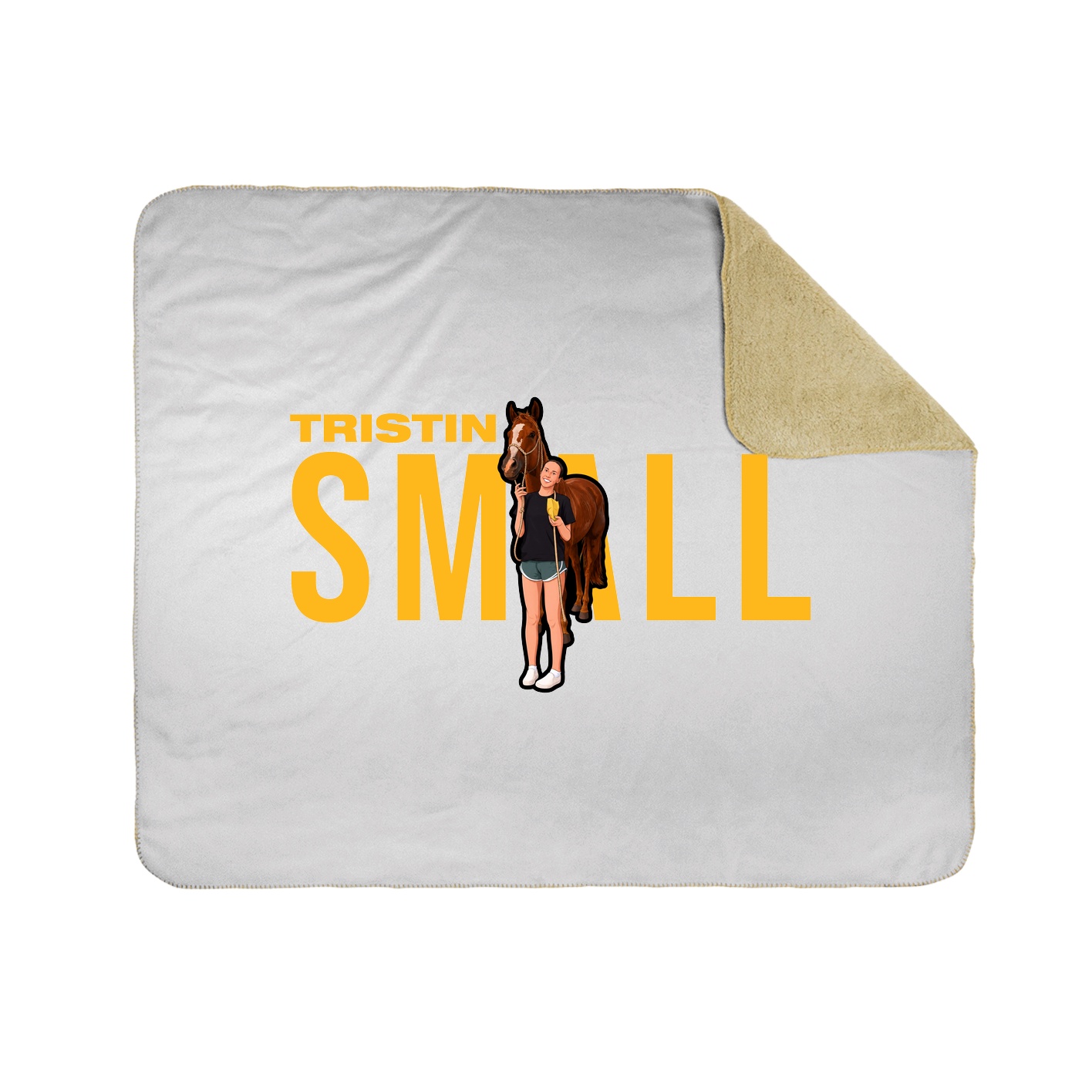 Throw Blanket — Player Name in White