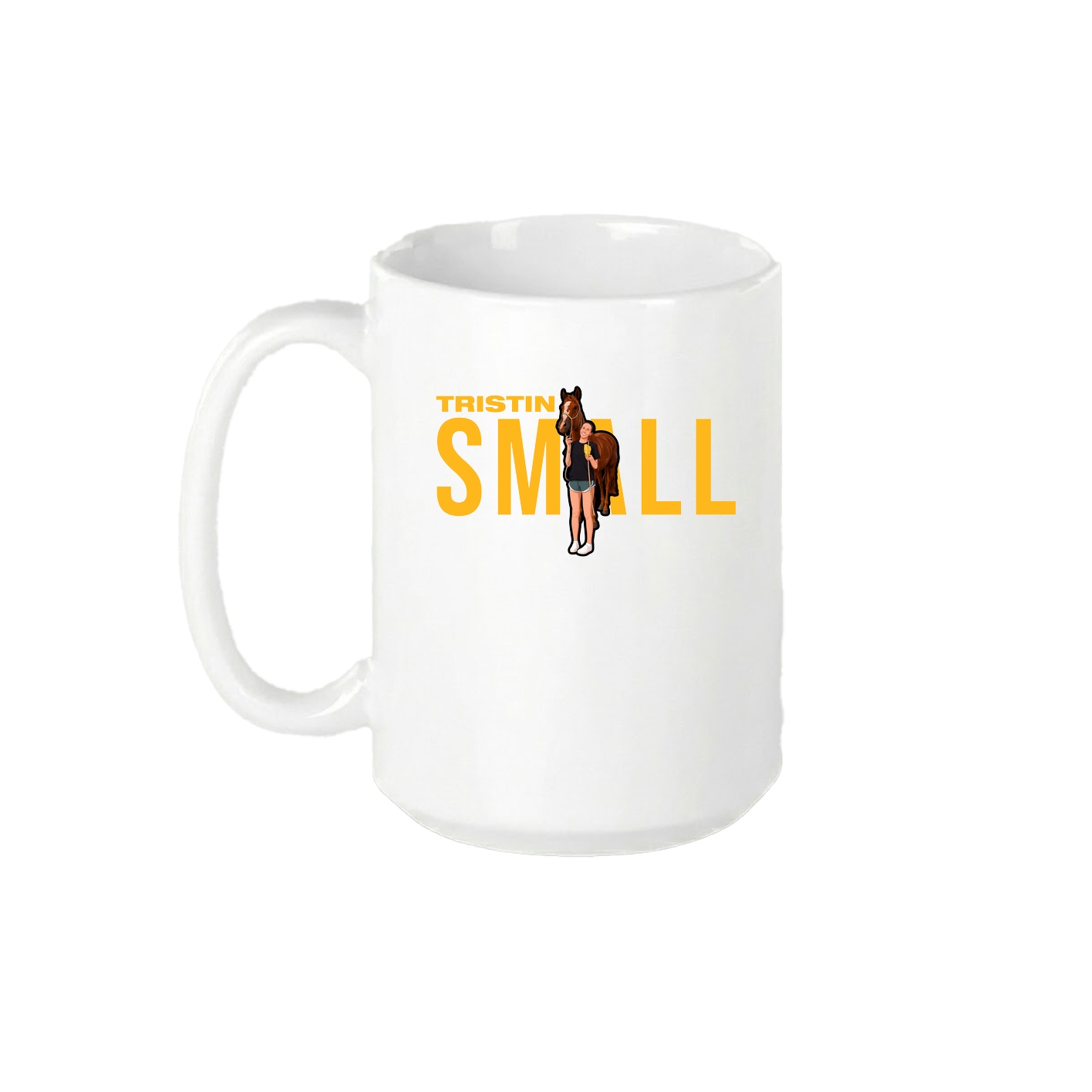 15oz Coffee Mug — Player Name in White