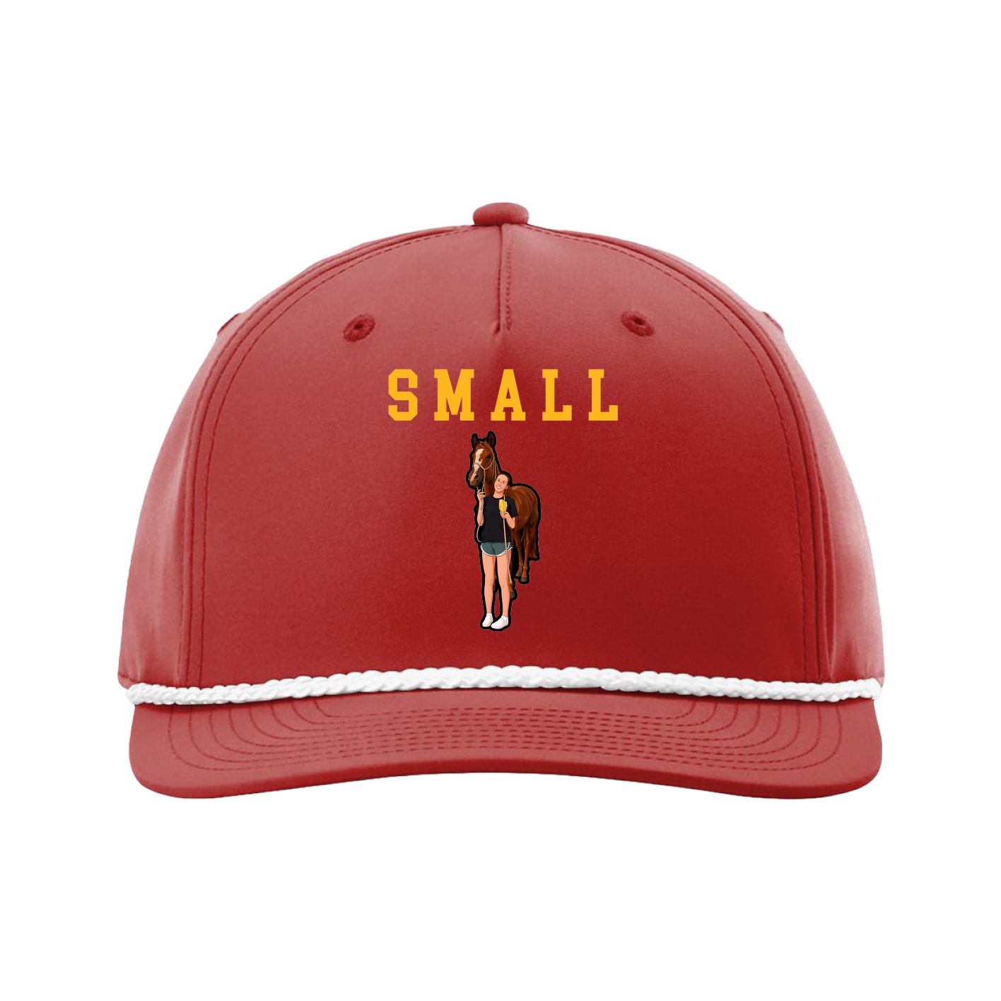 Five-Panel Classic Rope Cap — Shirsey in Red