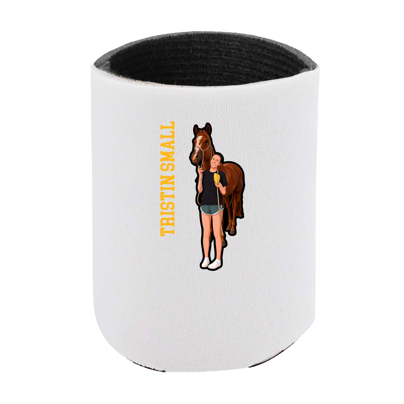 Can Holder — Name Vertical in White