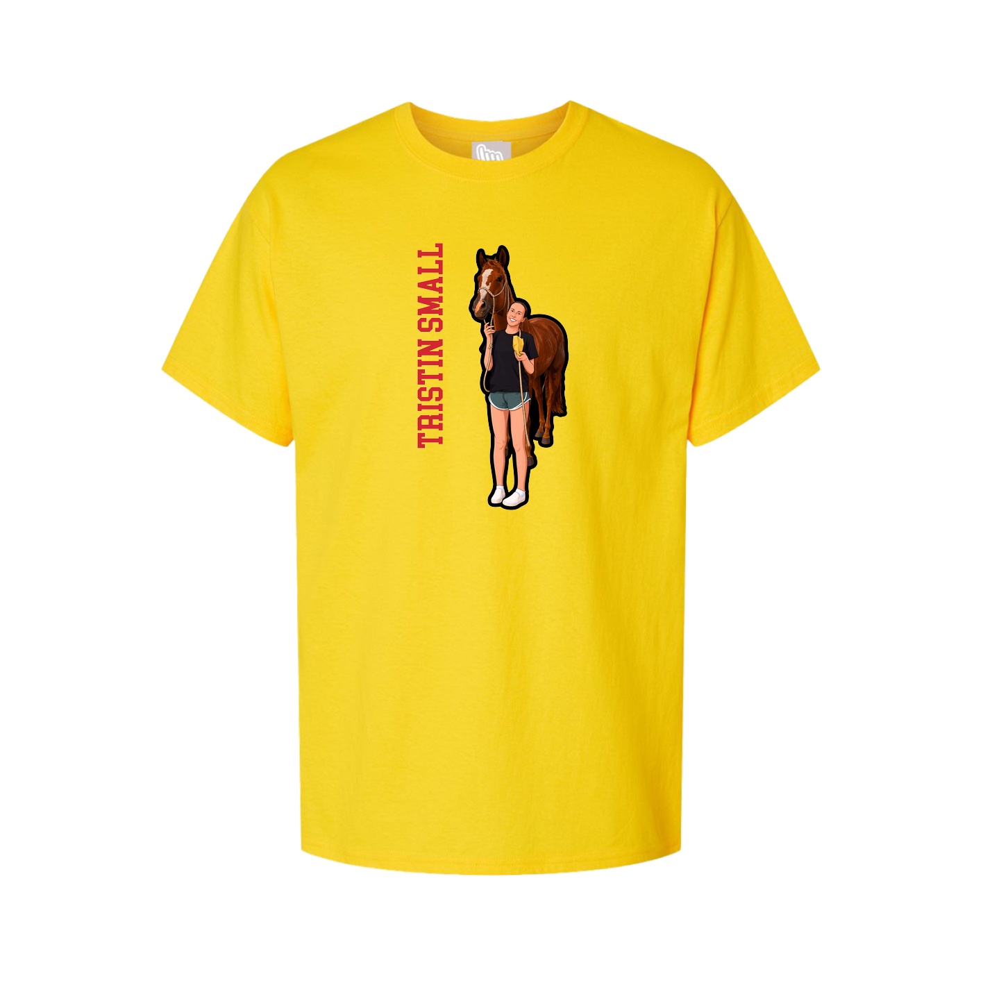 Youth Tee — Name Vertical in Gold