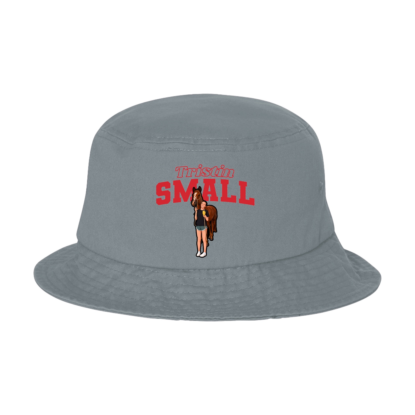 Bucket Cap — Name Arch in Grey