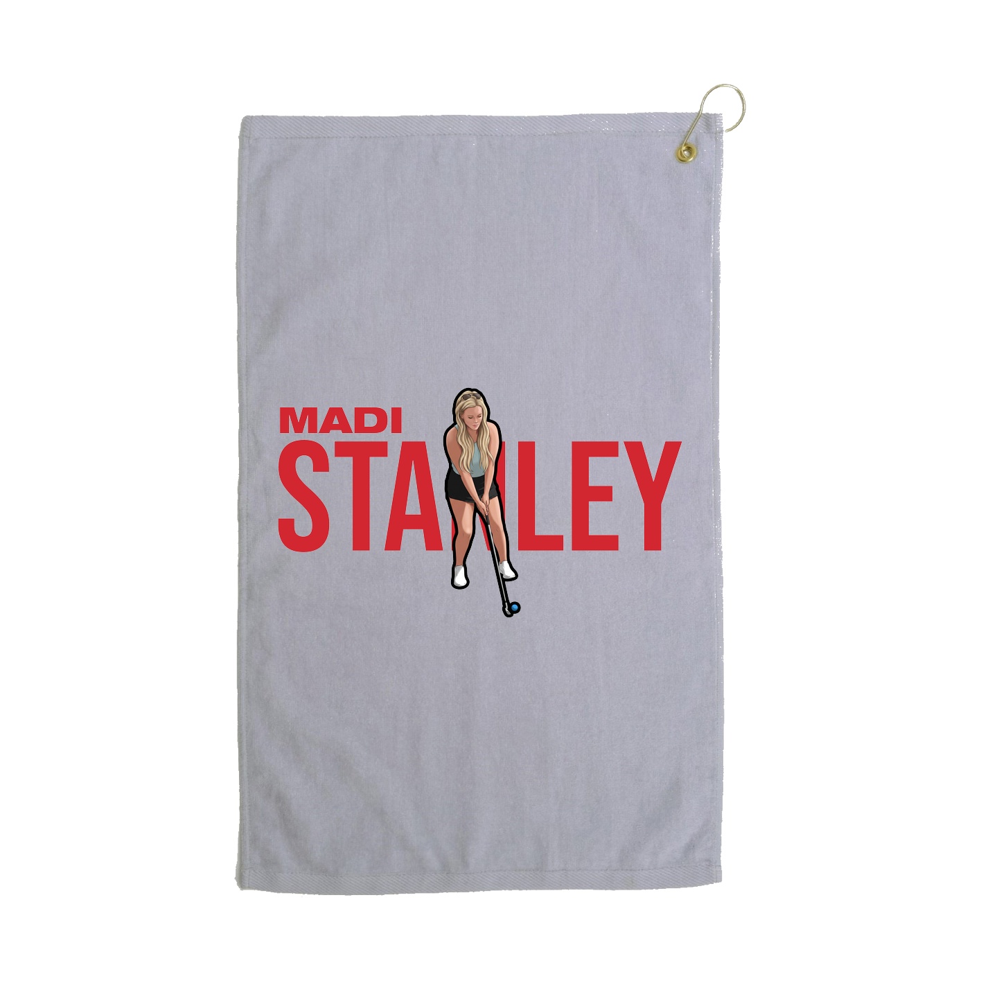Golf Towel — Player Name in Grey