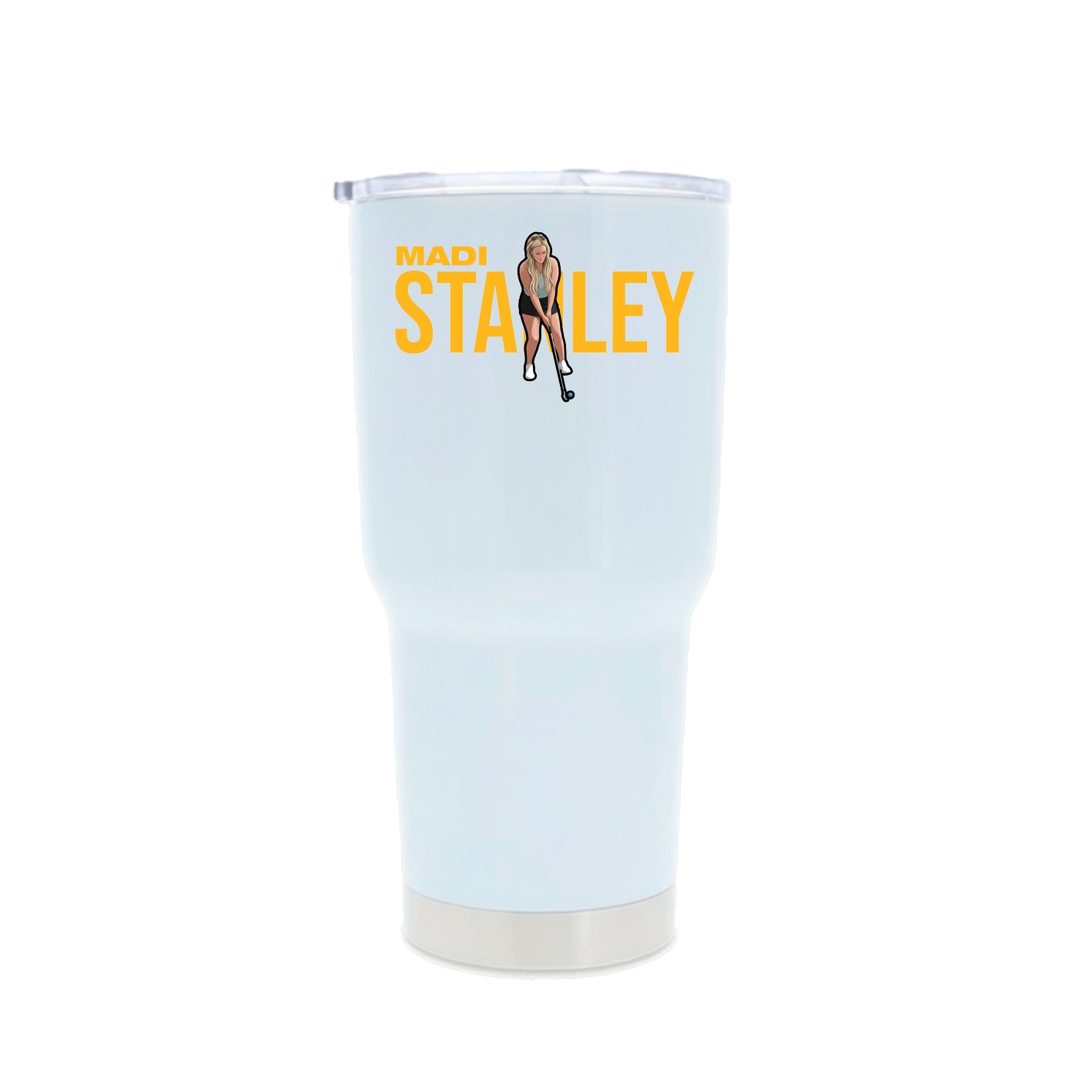 30oz Stainless Steel Tumbler — Player Name in White