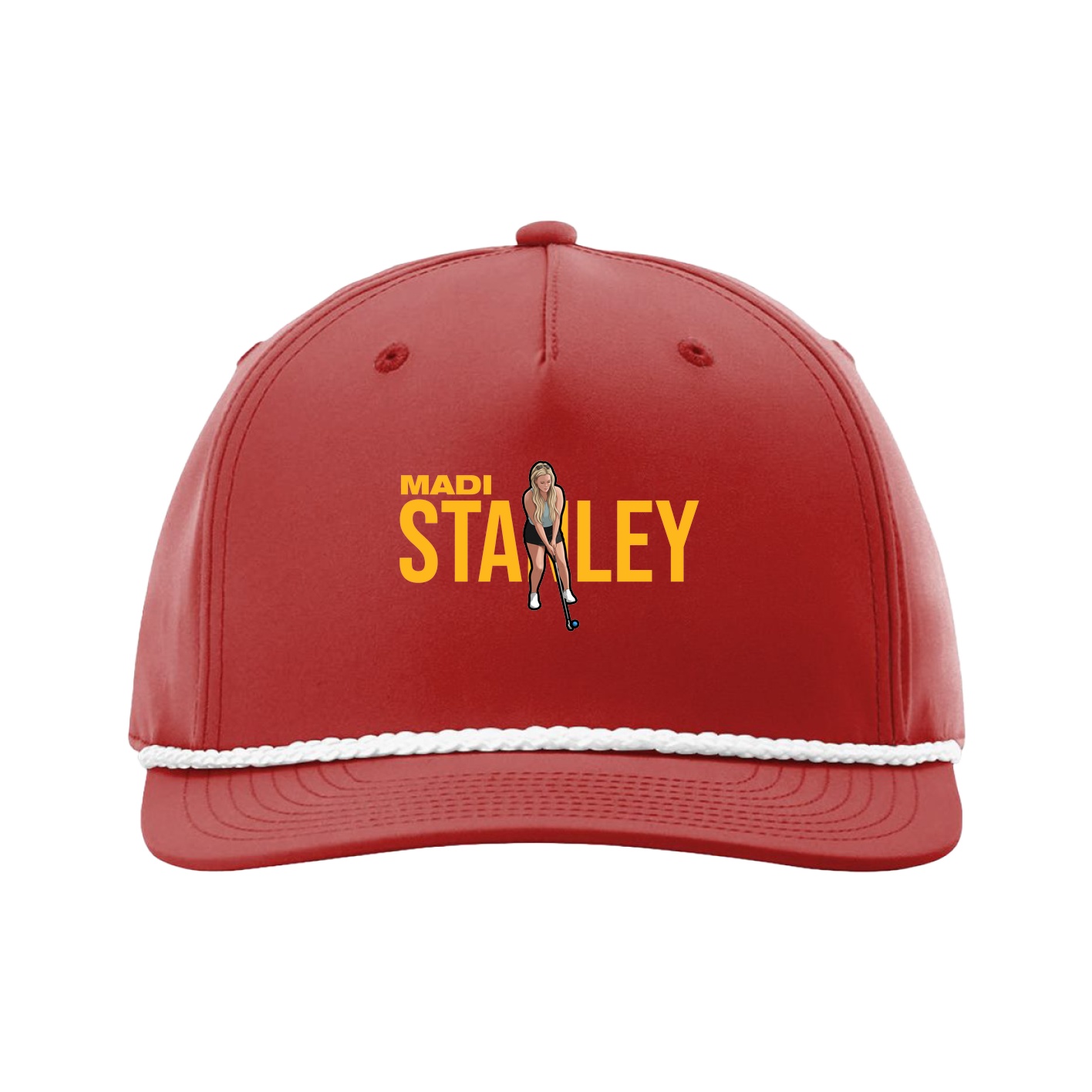 Five-Panel Classic Rope Cap — Player Name in Red
