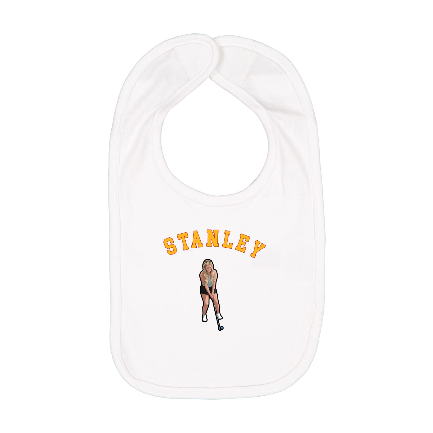 Infant Bib — Shirsey Arch in White