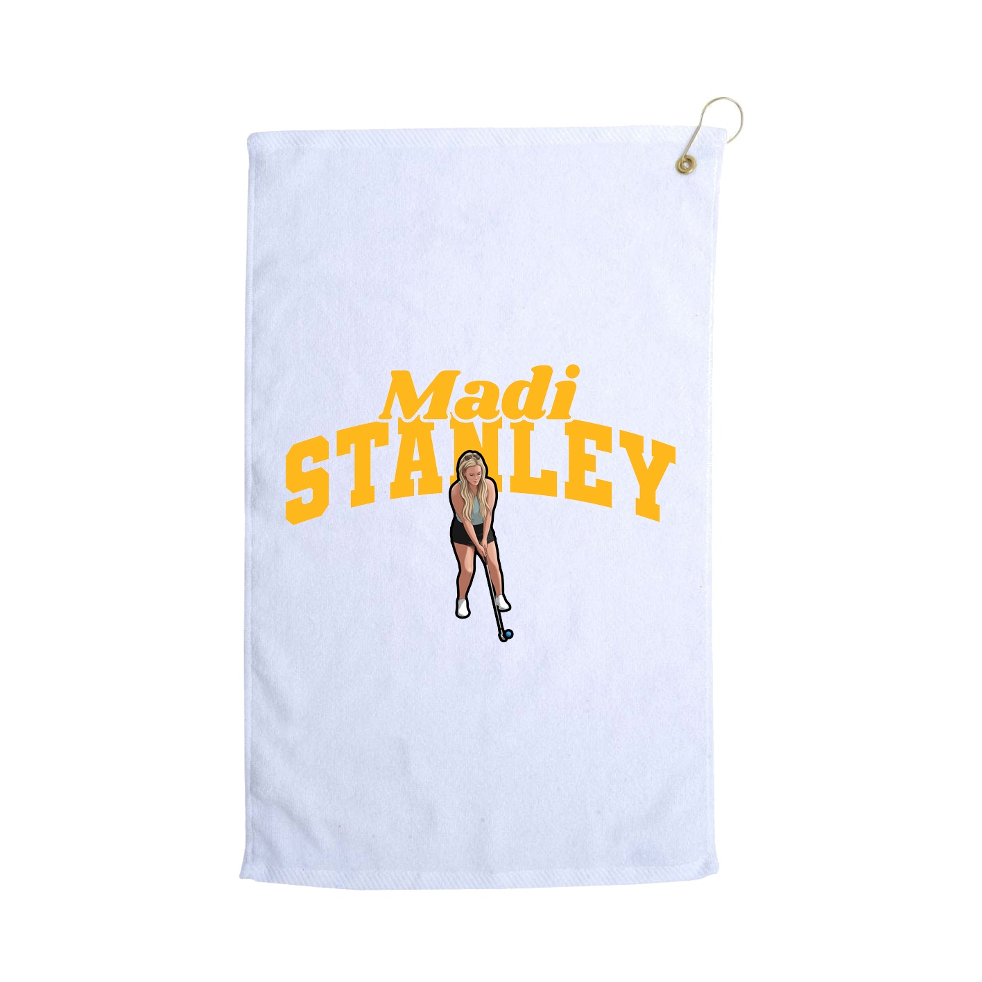 Golf Towel — Signature Arch in White