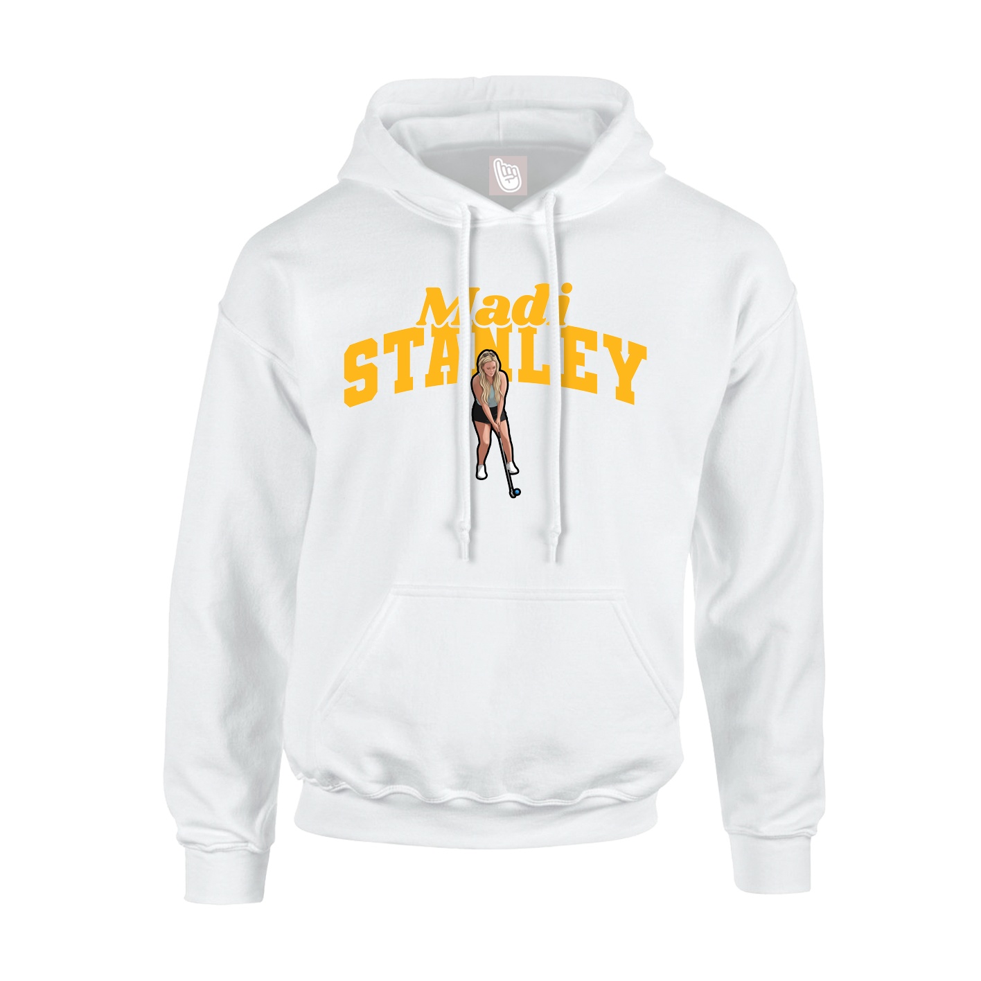 Hoodie — Signature Arch in White