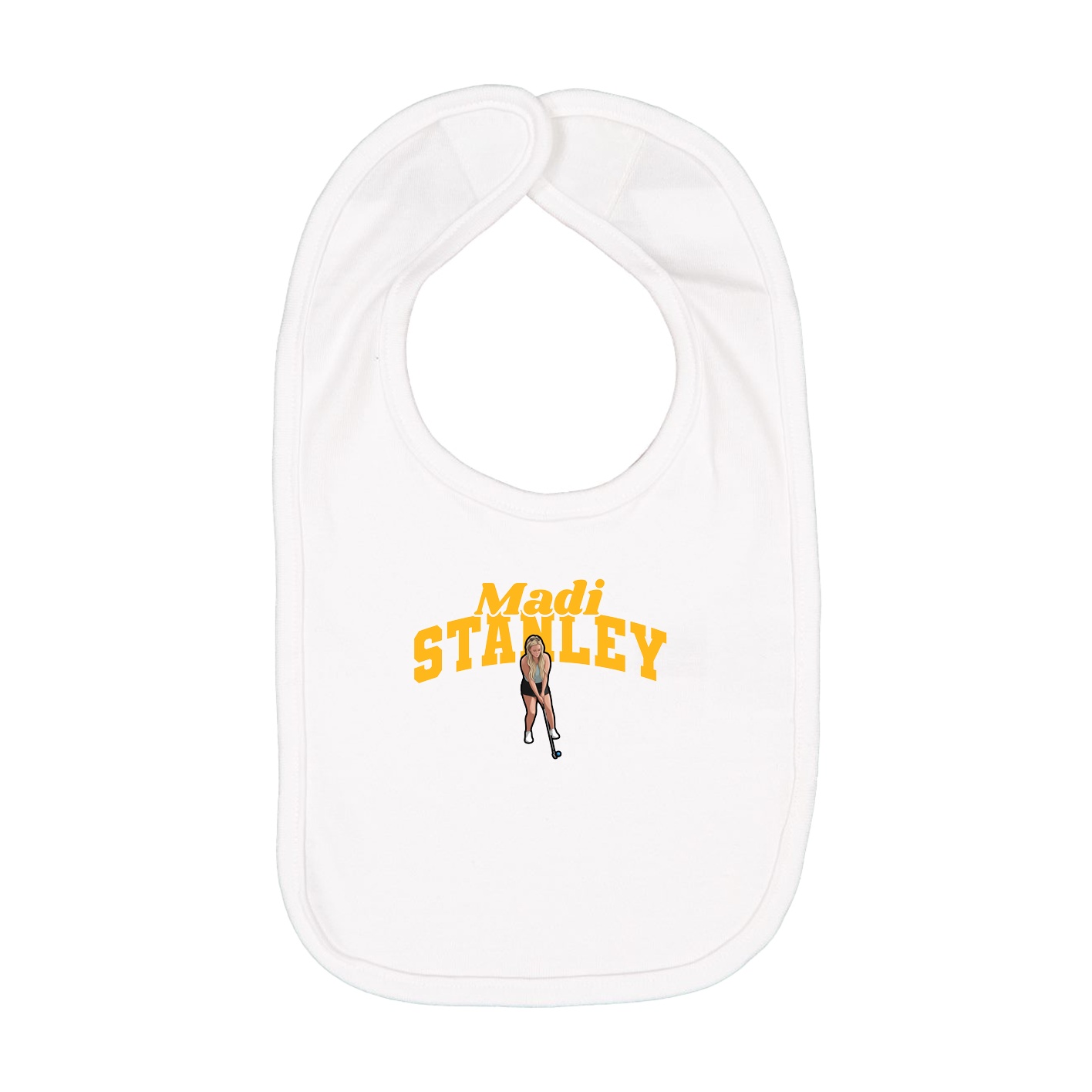 Infant Bib — Signature Arch in White