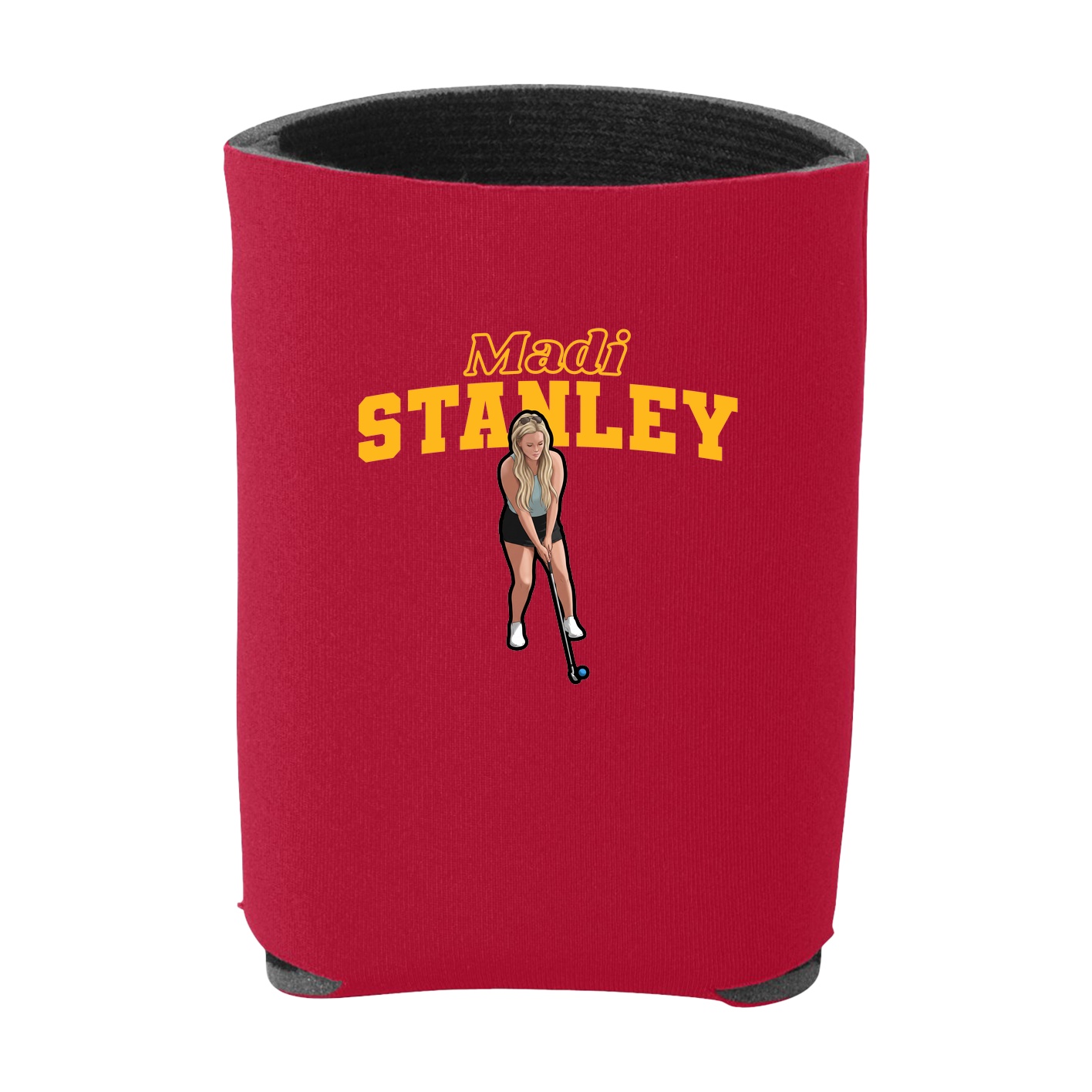 Can Holder — Name Arch in Red