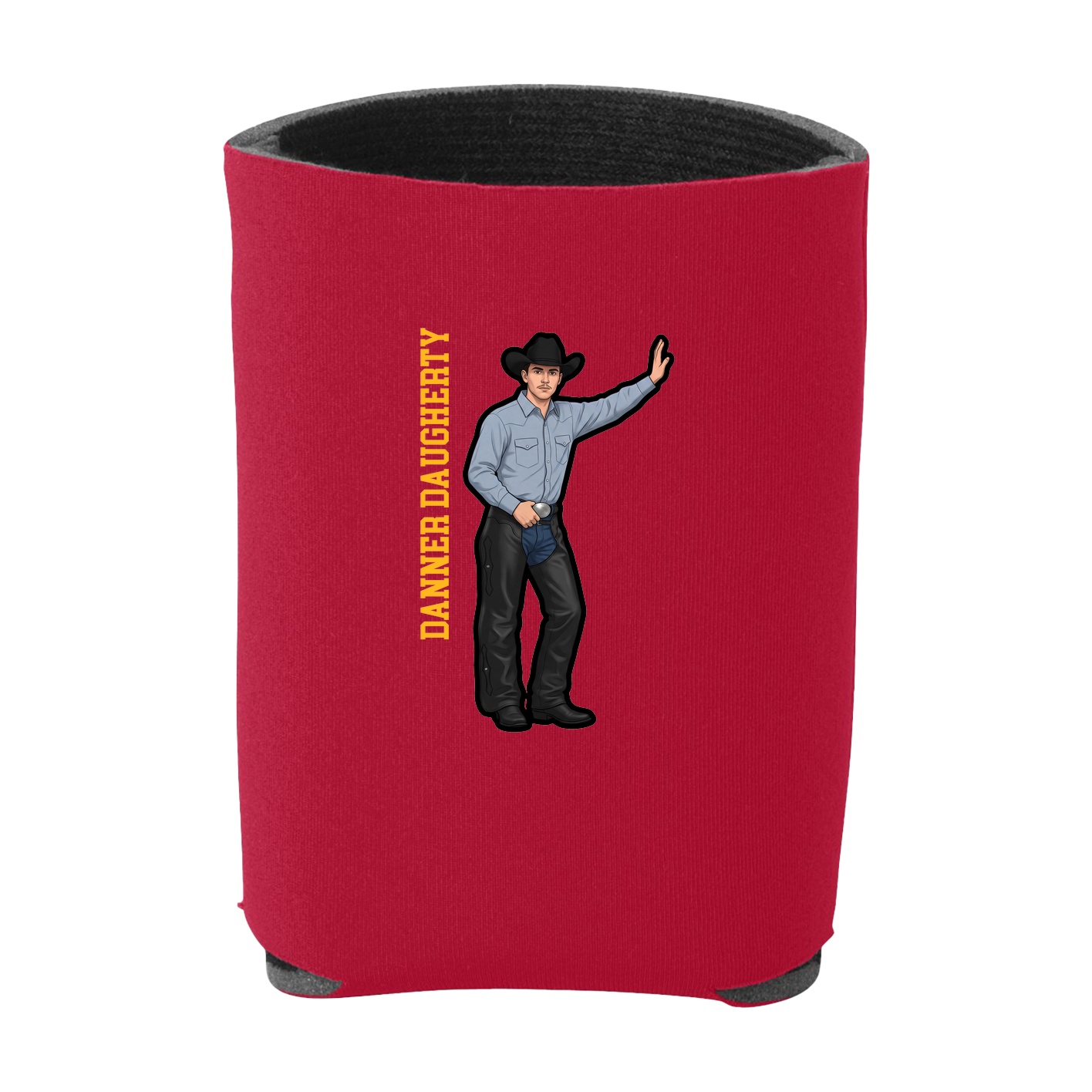 Can Holder — Name Vertical in Red