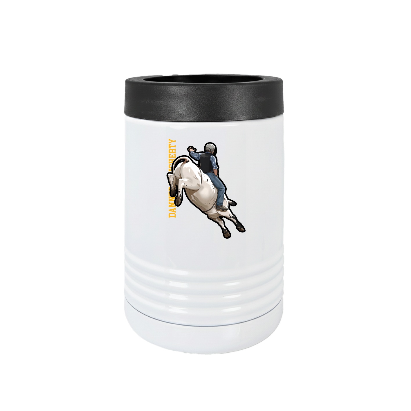 Beverage Holder — Name Vertical in White