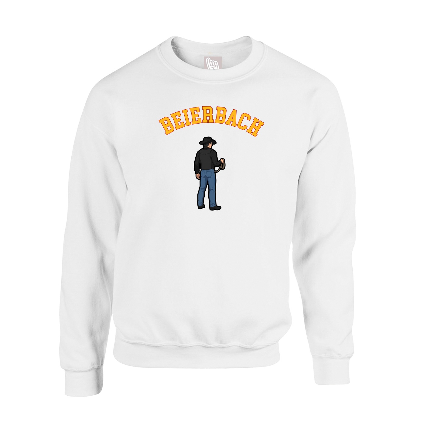 Fleece Crew — Shirsey Arch in White